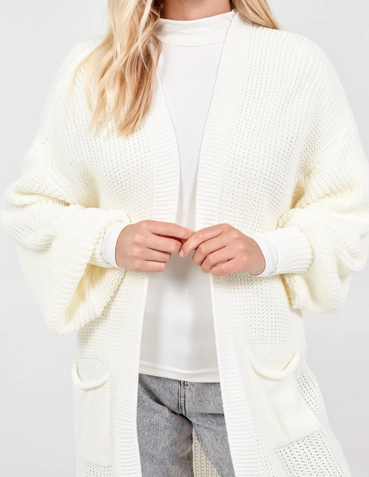 Longline Double Pocket Knitted Cardigan sold by Blue Vanilla product image thumbnail 4