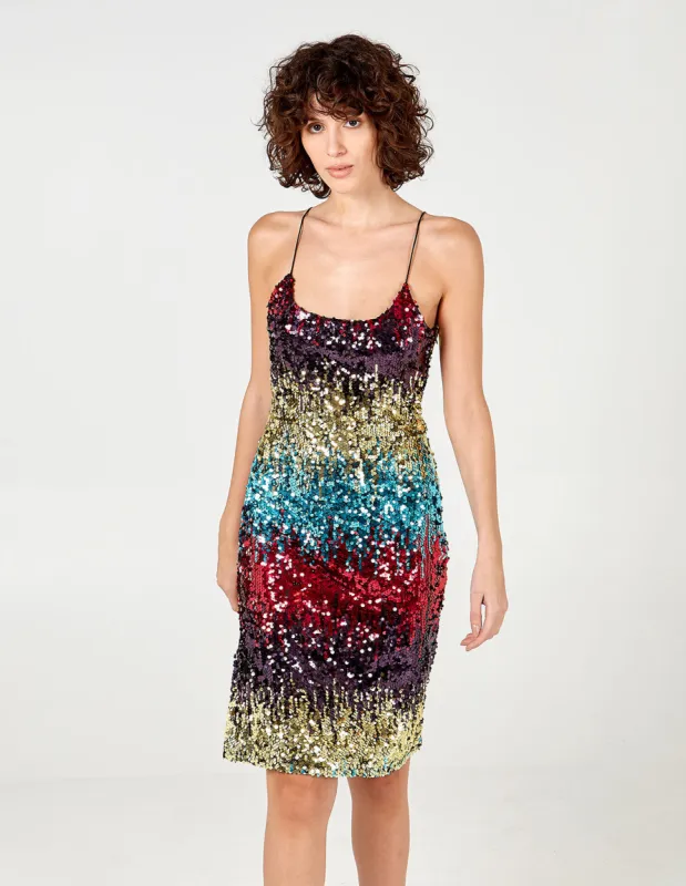 Ombre Sequin Midi Dress sold by Blue Vanilla