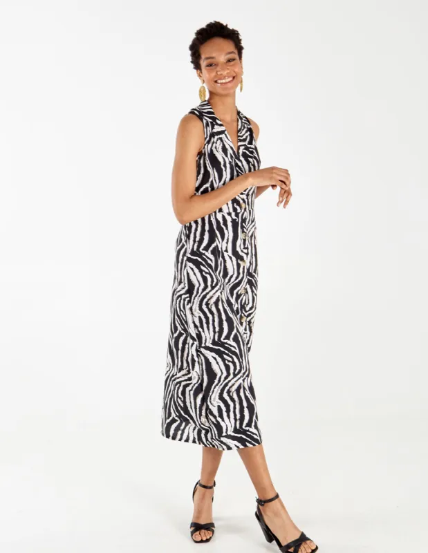 Zebra Shirt Dress sold by Blue Vanilla