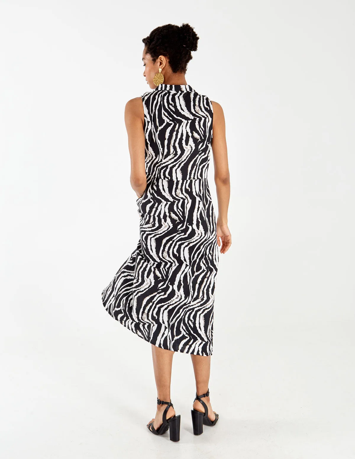 Zebra Shirt Dress sold by Blue Vanilla product image thumbnail 5