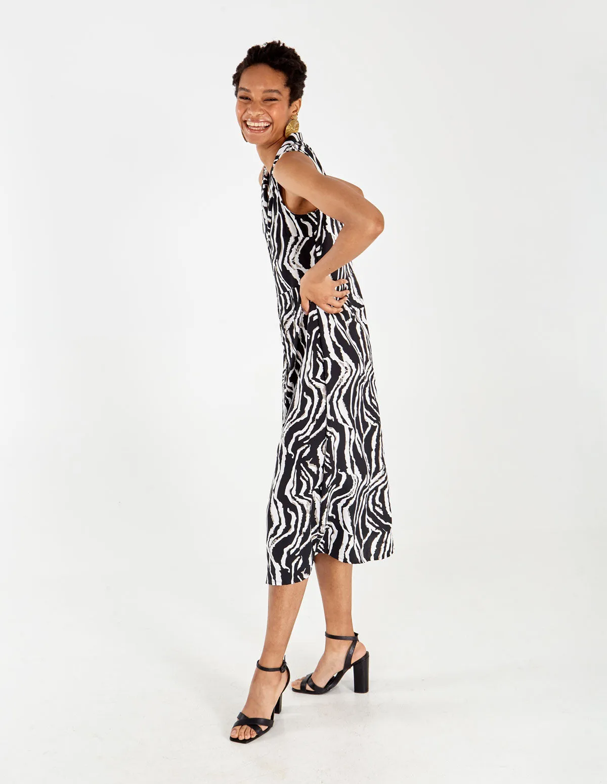 Zebra Shirt Dress sold by Blue Vanilla product image thumbnail 4