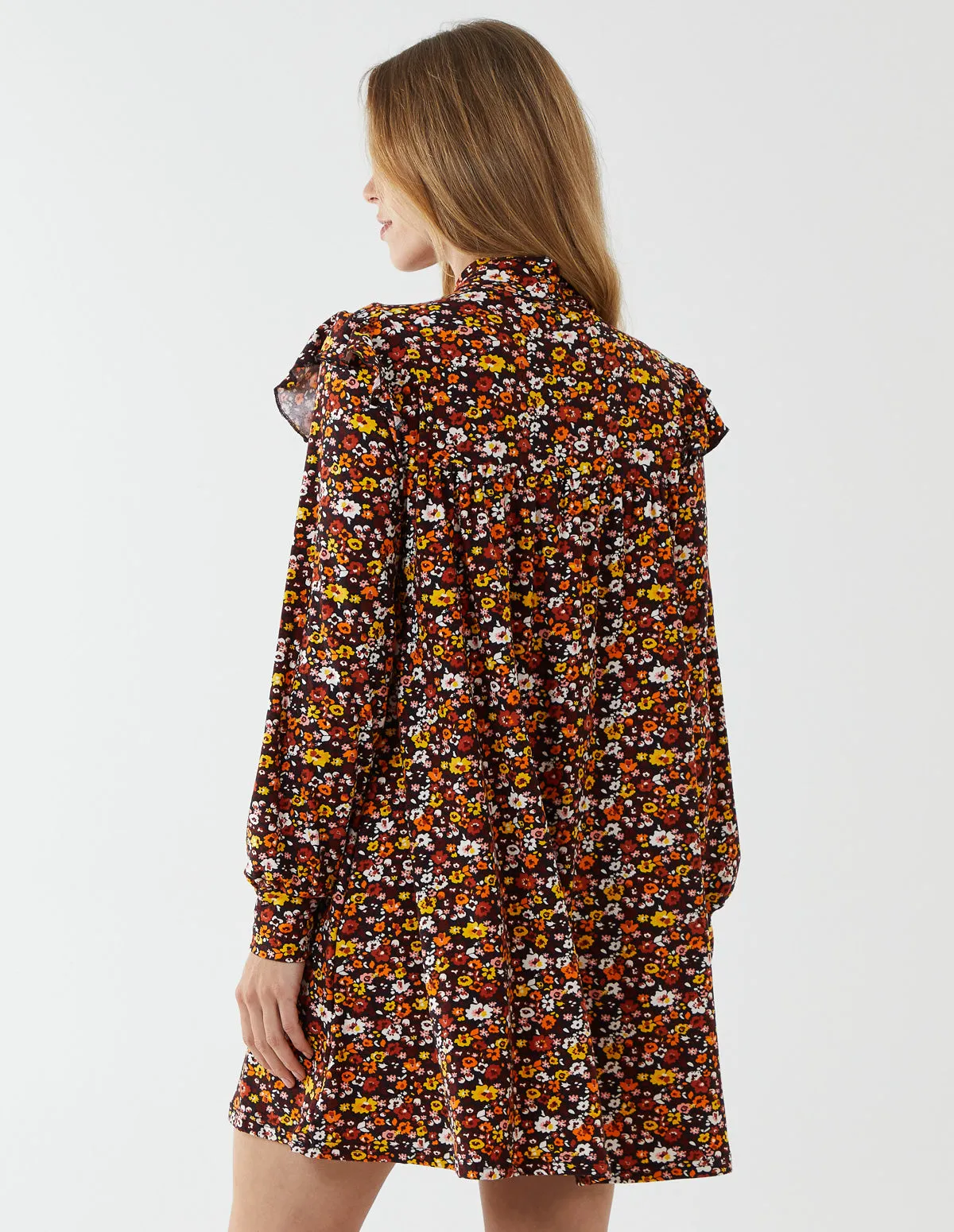 Tie Front Frill Shoulder Dress sold by Blue Vanilla product image thumbnail 5