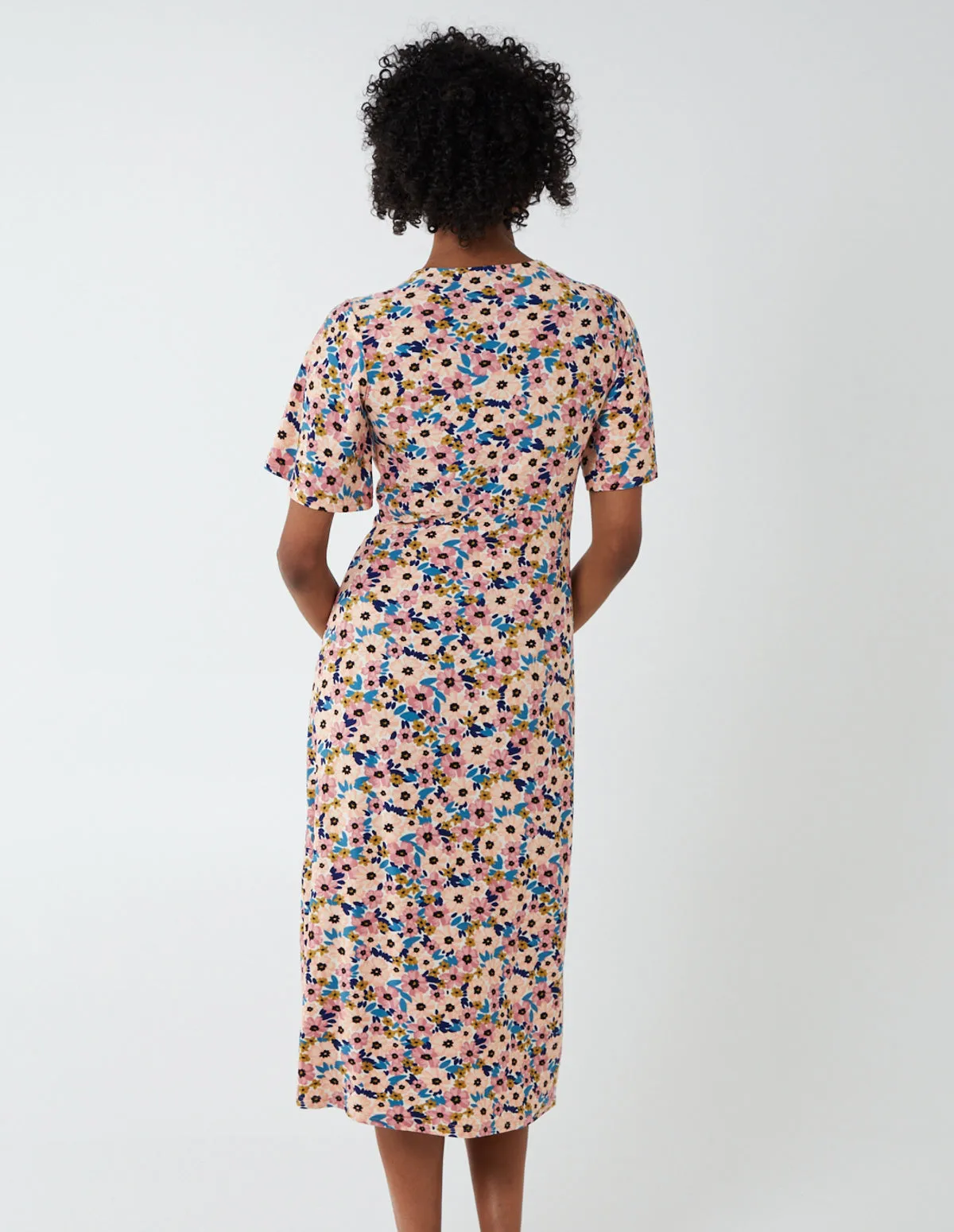 Button Through Angel Sleeve Dress sold by Blue Vanilla product image thumbnail 5