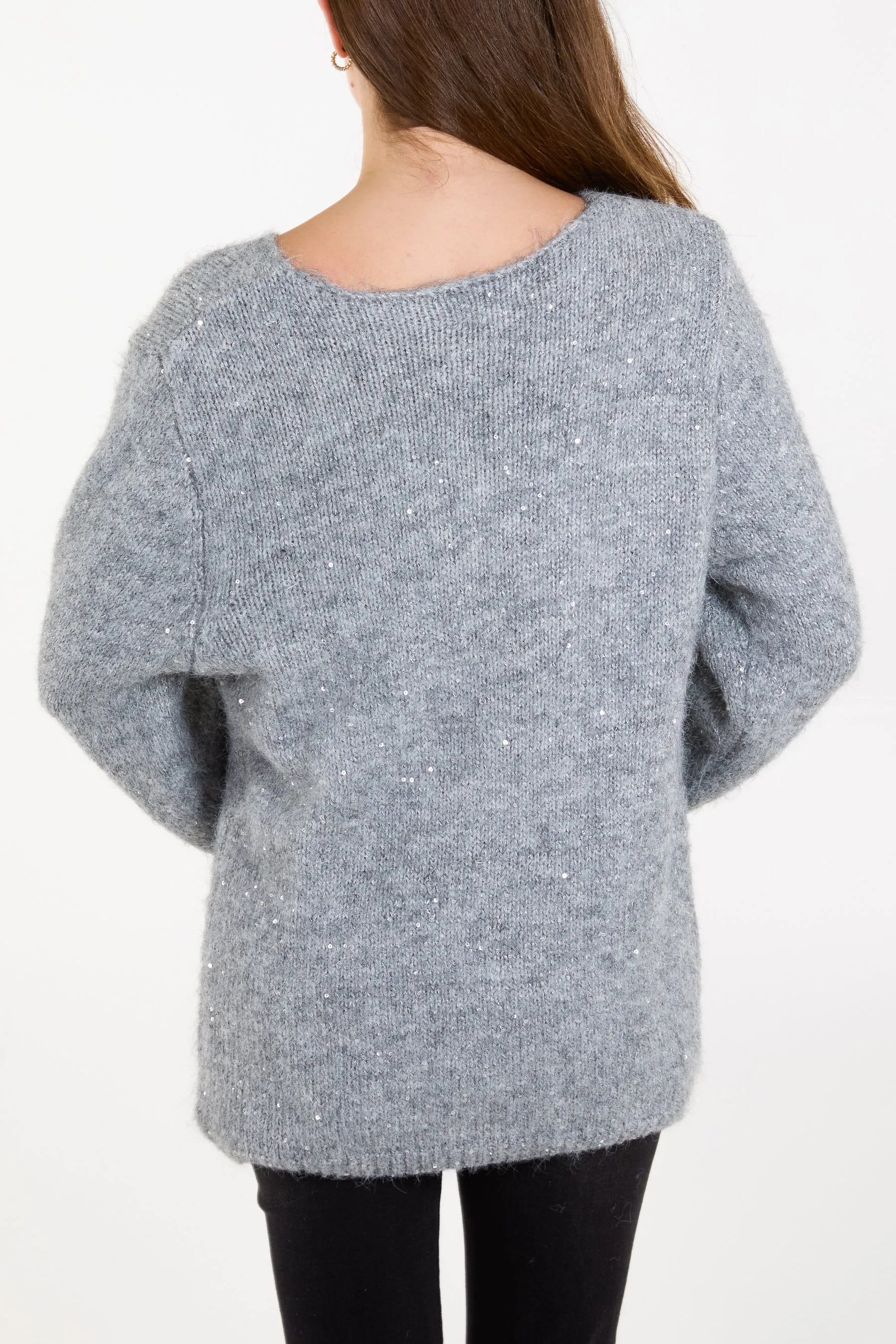 Fluffy Sequin Knit Jumper sold by Blue Vanilla product image thumbnail 4