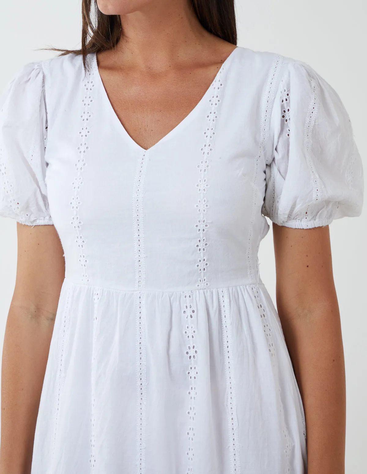 V Neck Lace Up Back Midi Dress sold by Blue Vanilla product image thumbnail 4