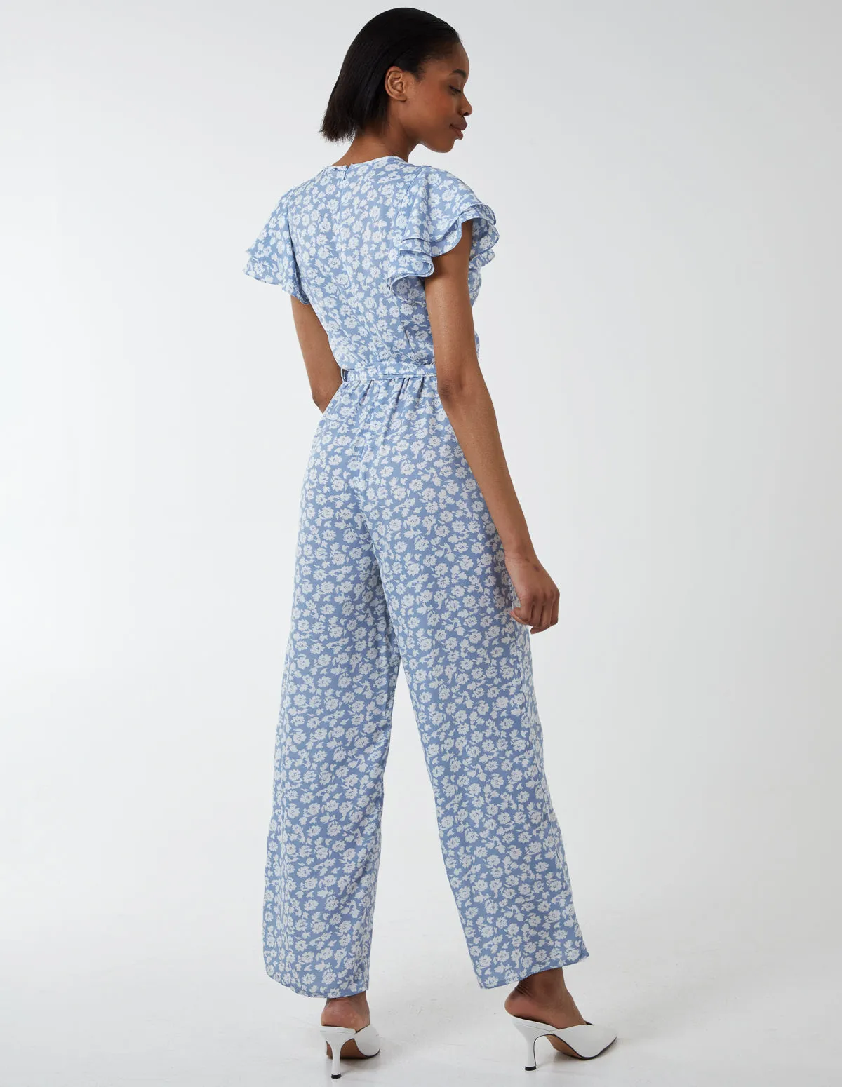 Wrap Front Frill Sleeve Jumpsuit sold by Blue Vanilla product image thumbnail 5