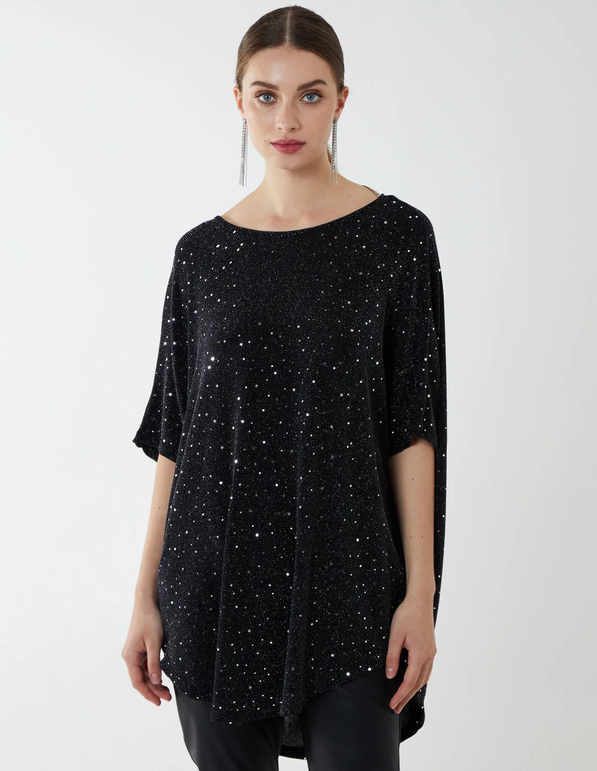 Back Chain Cowl Neck Oversized Top sold by Blue Vanilla product image thumbnail 2