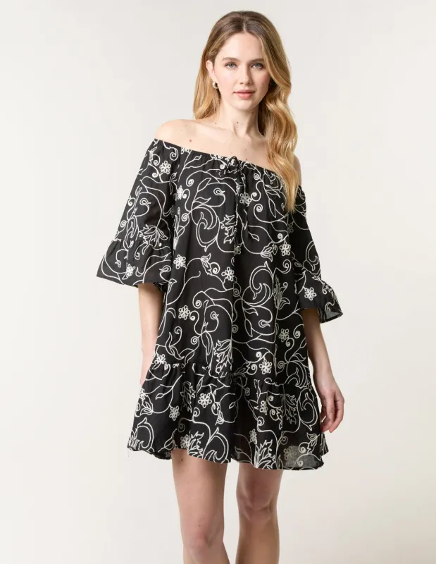 Embroidered Smock Dress sold by Blue Vanilla