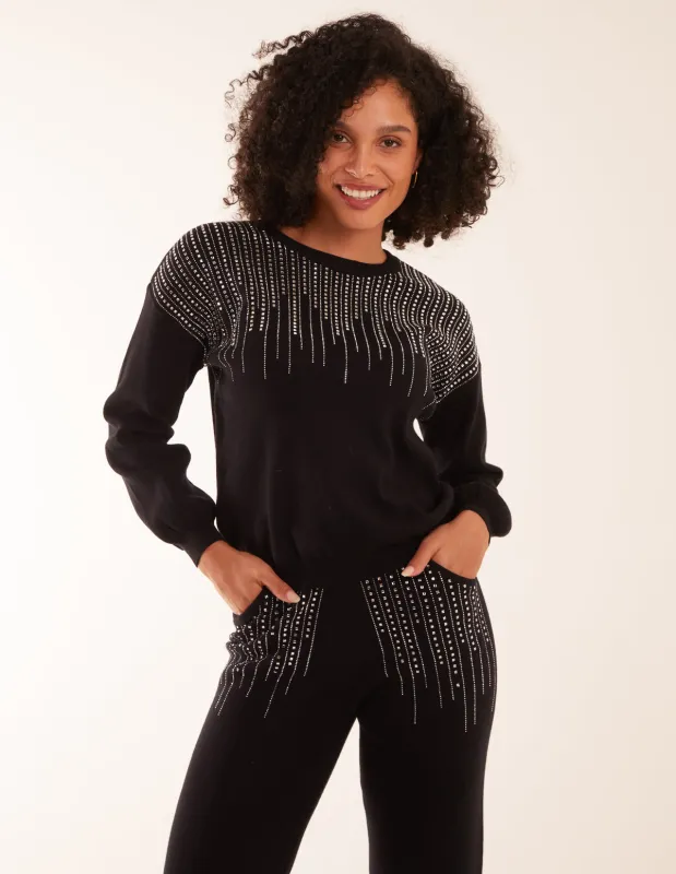 Diamante Knitted Jumper sold by Blue Vanilla