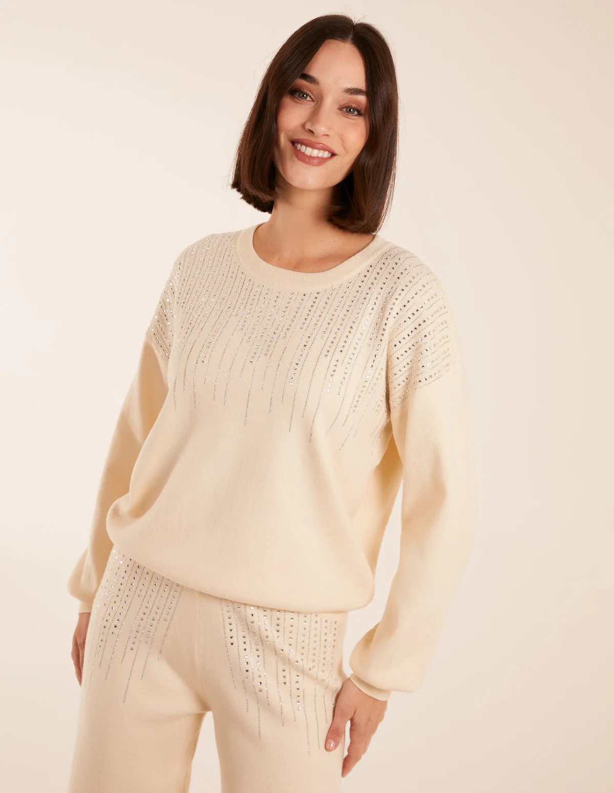 Diamante Knitted Jumper sold by Blue Vanilla