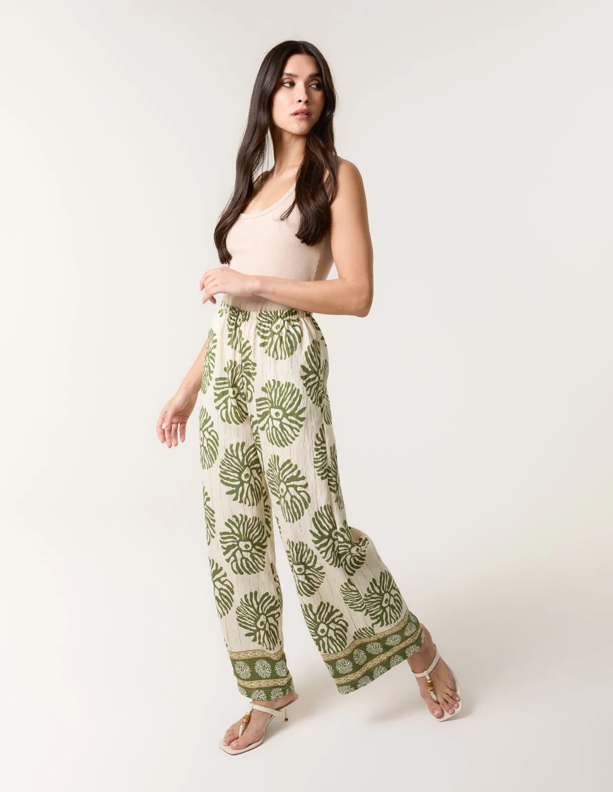 Printed Elasticated Trousers sold by Blue Vanilla product image thumbnail 4