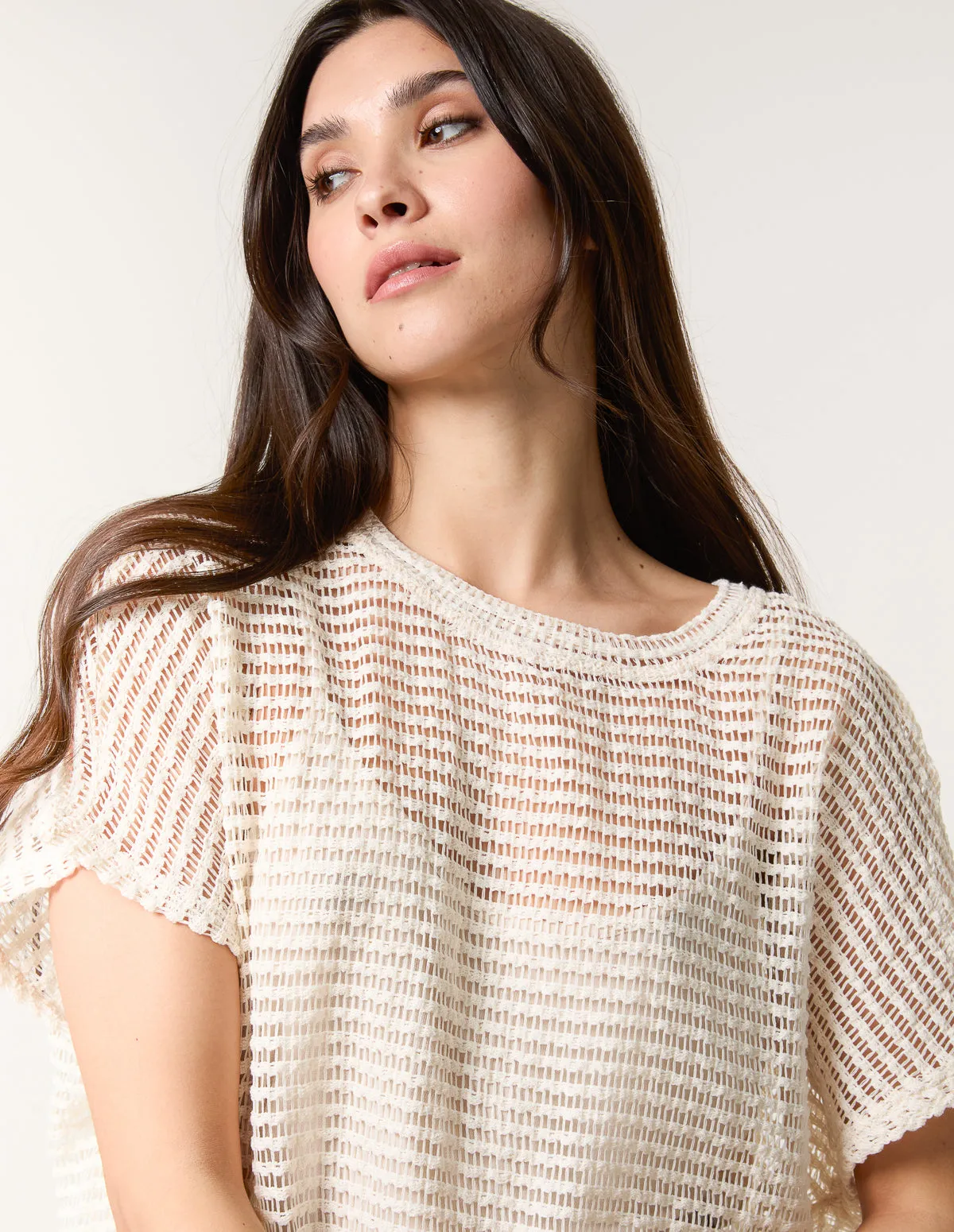 Crochet Batwing Oversized Top sold by Blue Vanilla product image thumbnail 5