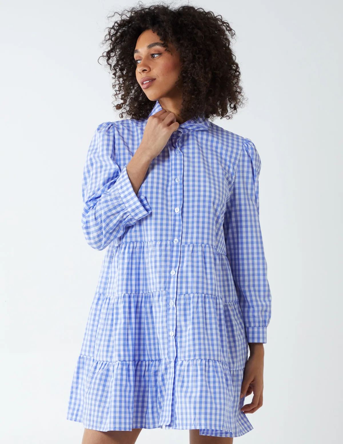 Gingham Tiered Dress sold by Blue Vanilla product image thumbnail 2