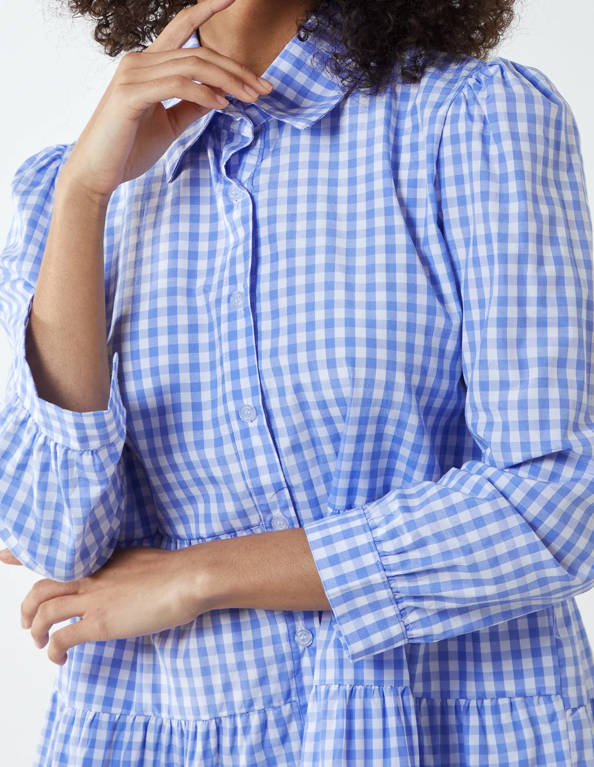 Gingham Tiered Dress sold by Blue Vanilla product image thumbnail 4