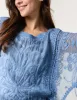 Floral Lace Butterfly Sleeve Blouse sold by Blue Vanilla