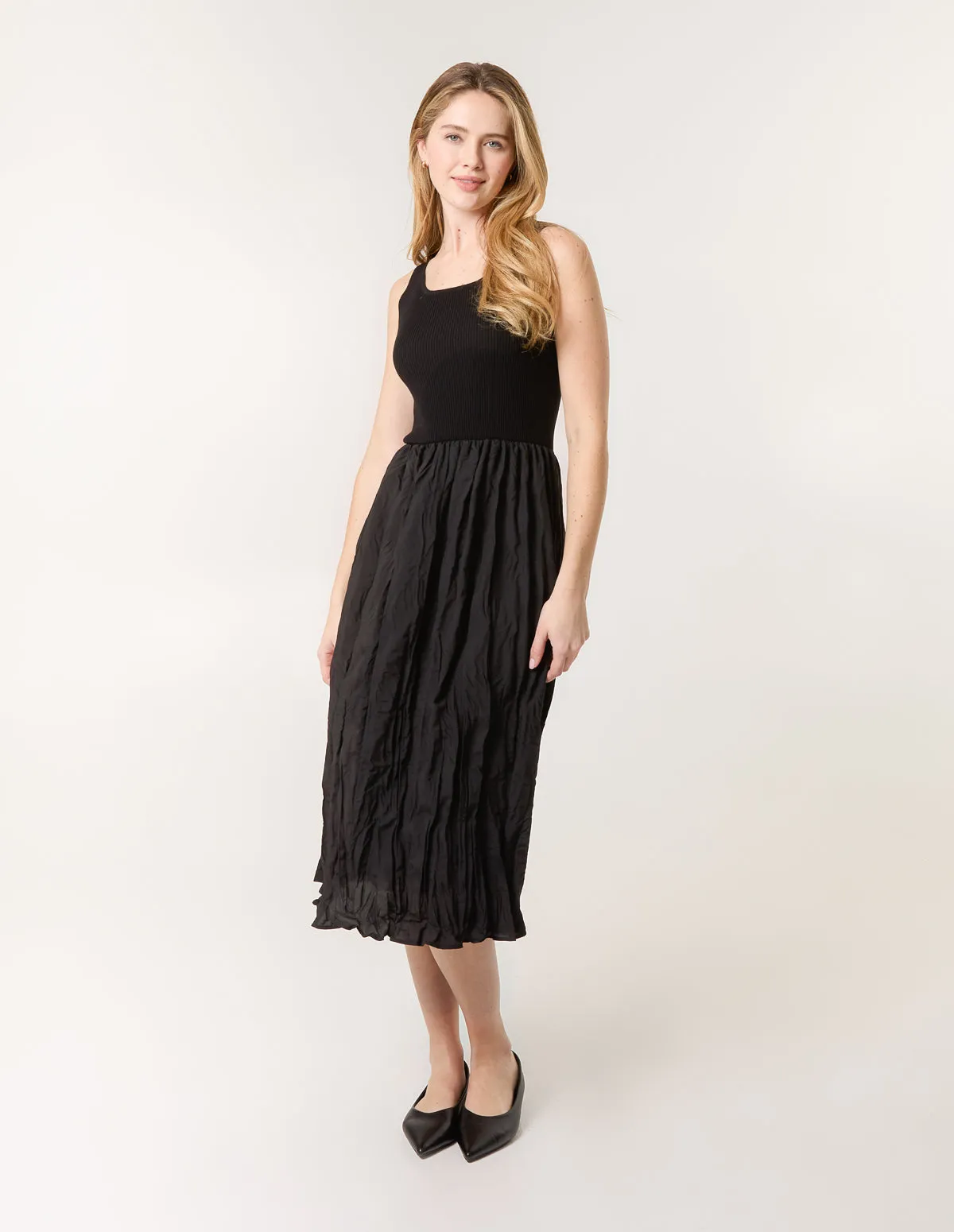Round Neck Crinkled Dress sold by Blue Vanilla product image thumbnail 2