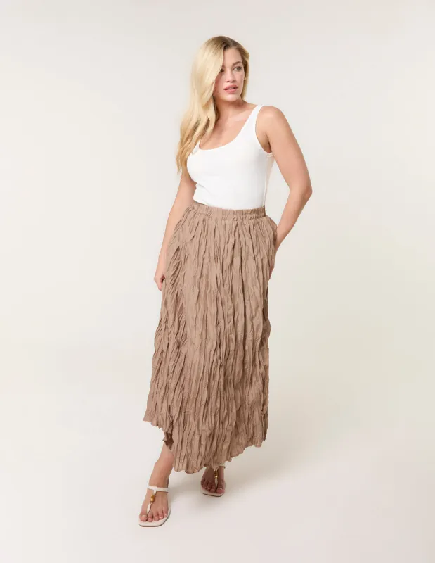 Crinkled Texture Skirt sold by Blue Vanilla