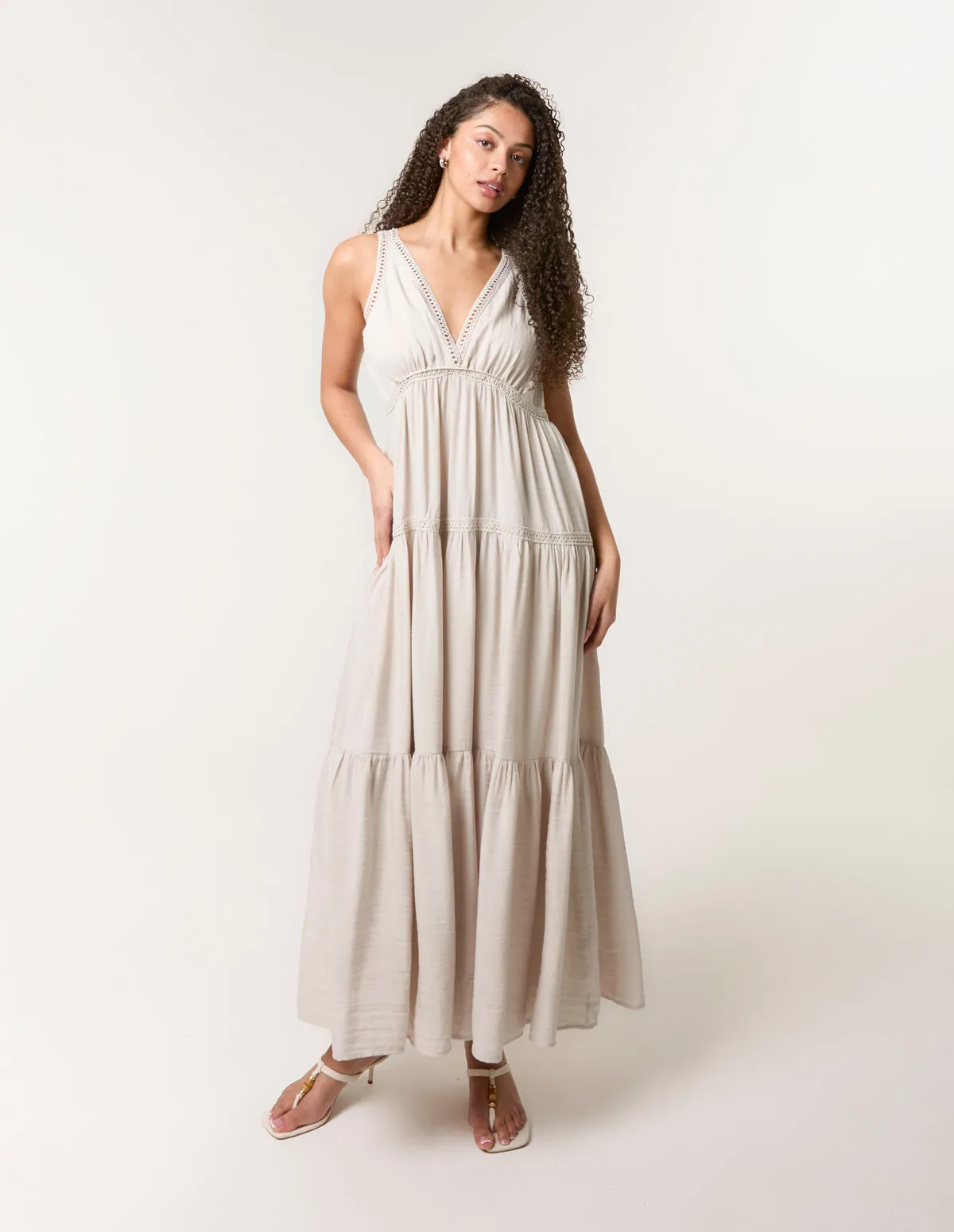 Maxi V Neck Dress sold by Blue Vanilla product image thumbnail 3