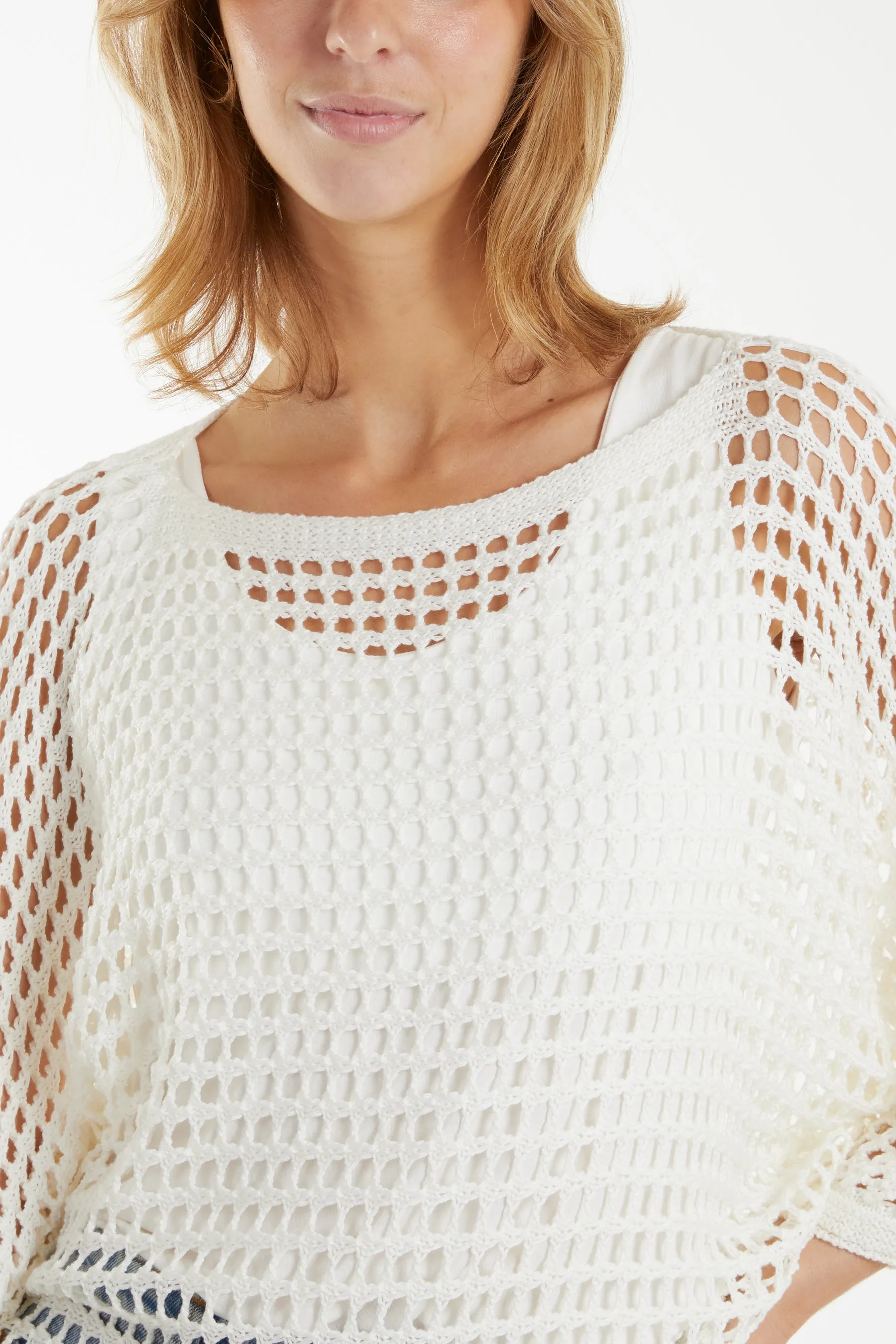 Round Neck Net Top sold by Blue Vanilla product image thumbnail 4