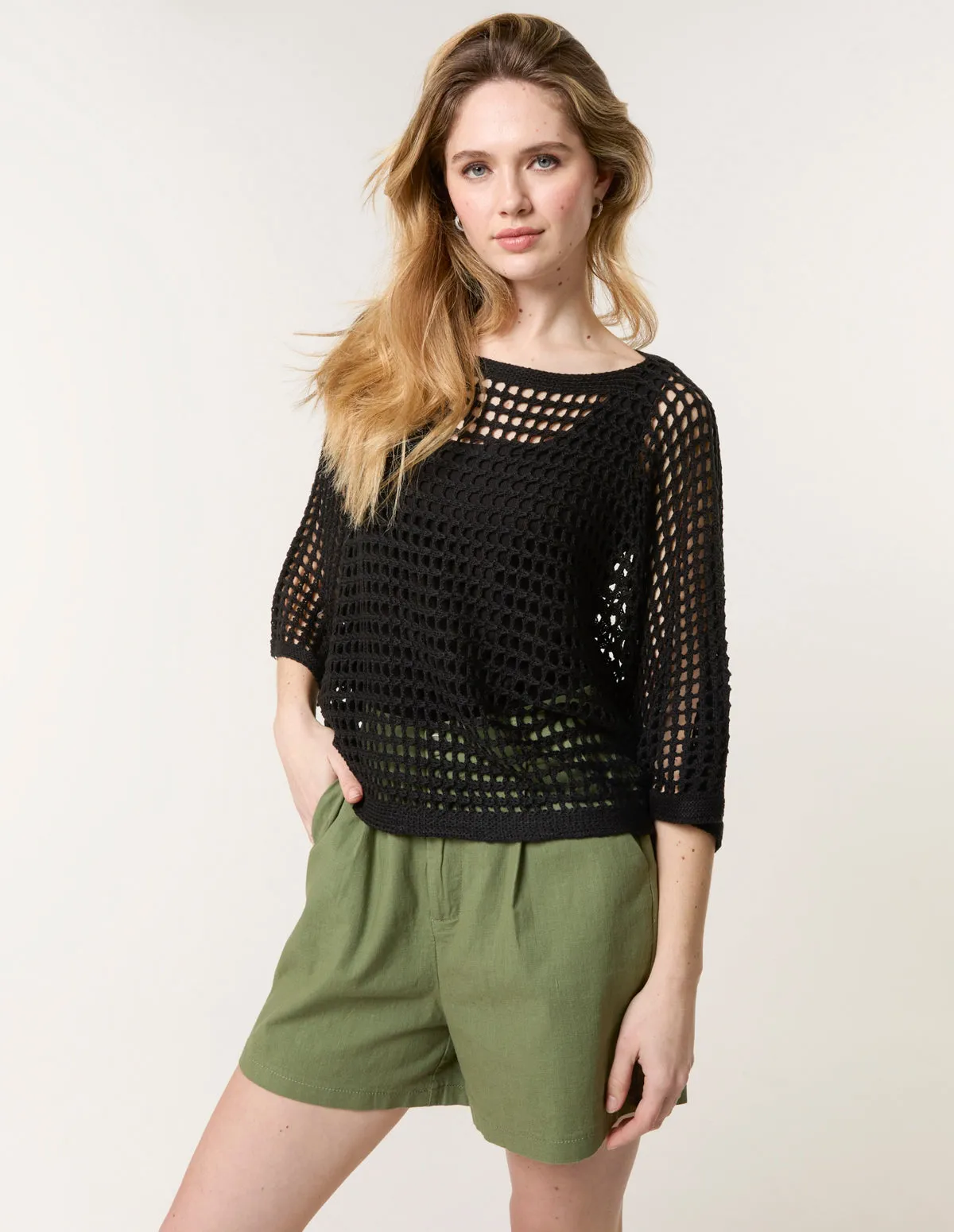 Round Neck Net Top sold by Blue Vanilla product image thumbnail 2