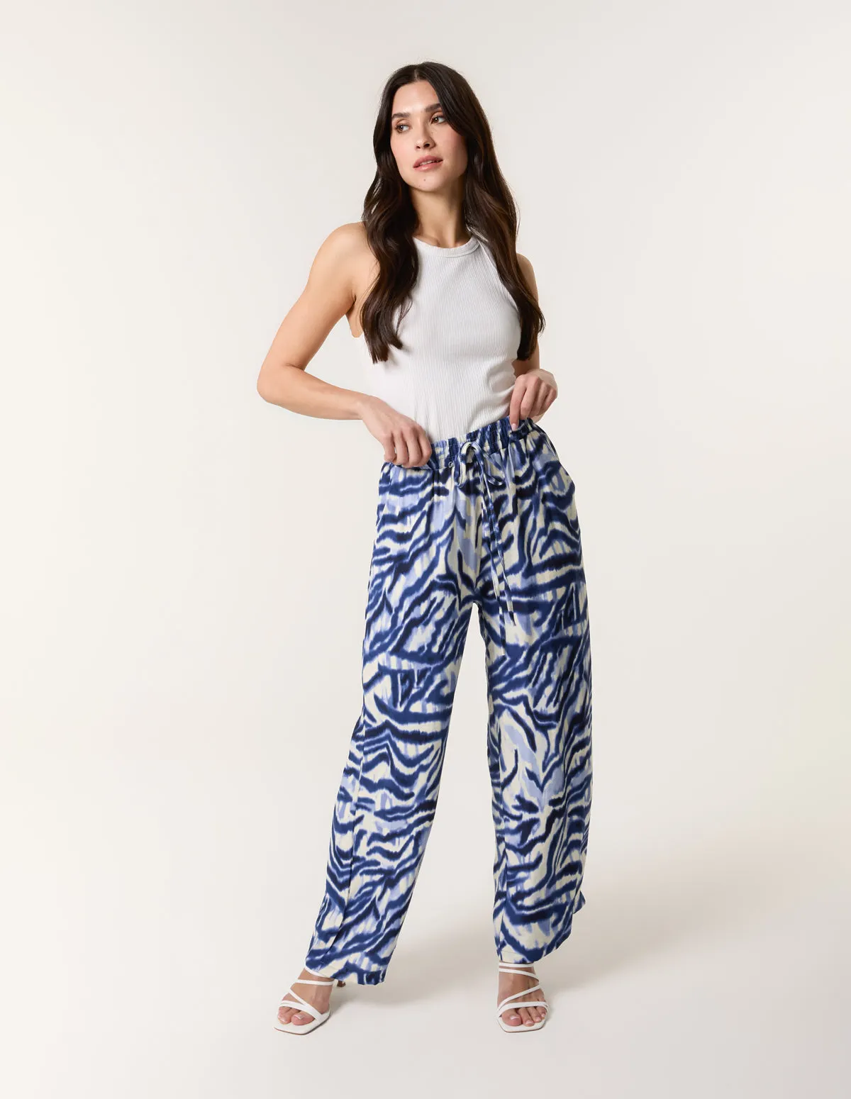 Printed Elastic Trousers sold by Blue Vanilla product image thumbnail 2