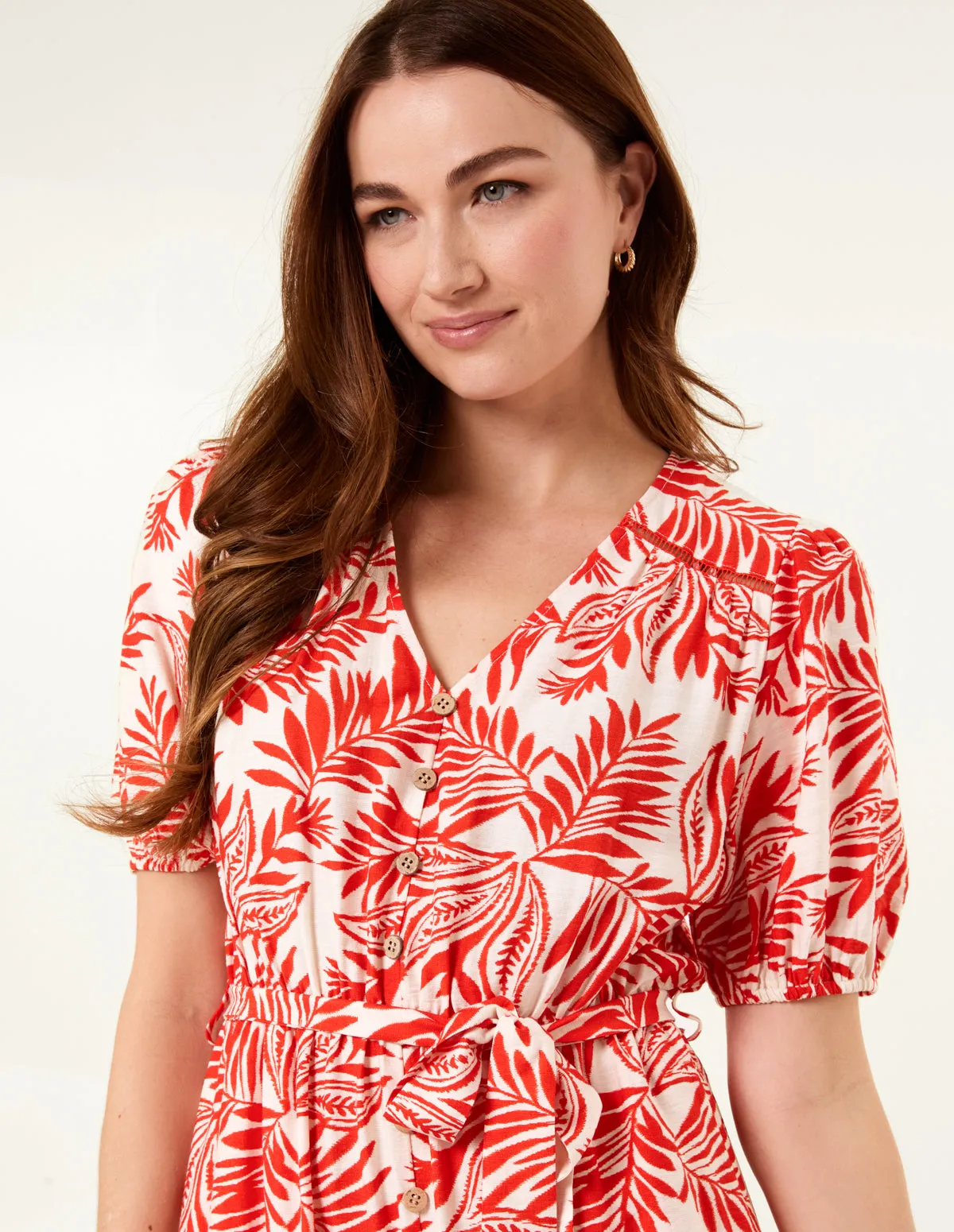 Coconut Button Front Betlted Midi Shirt Dress sold by Blue Vanilla product image thumbnail 3