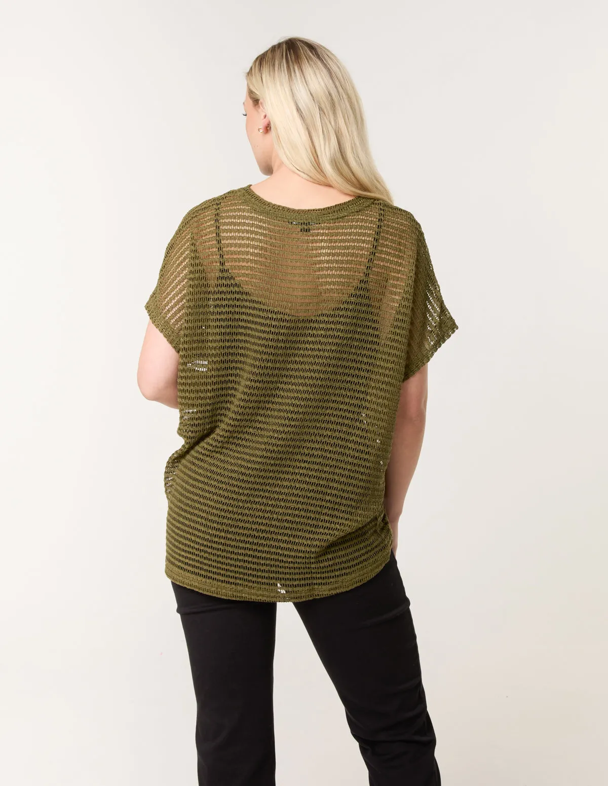 Crochet Batwing Oversized Top sold by Blue Vanilla product image thumbnail 4