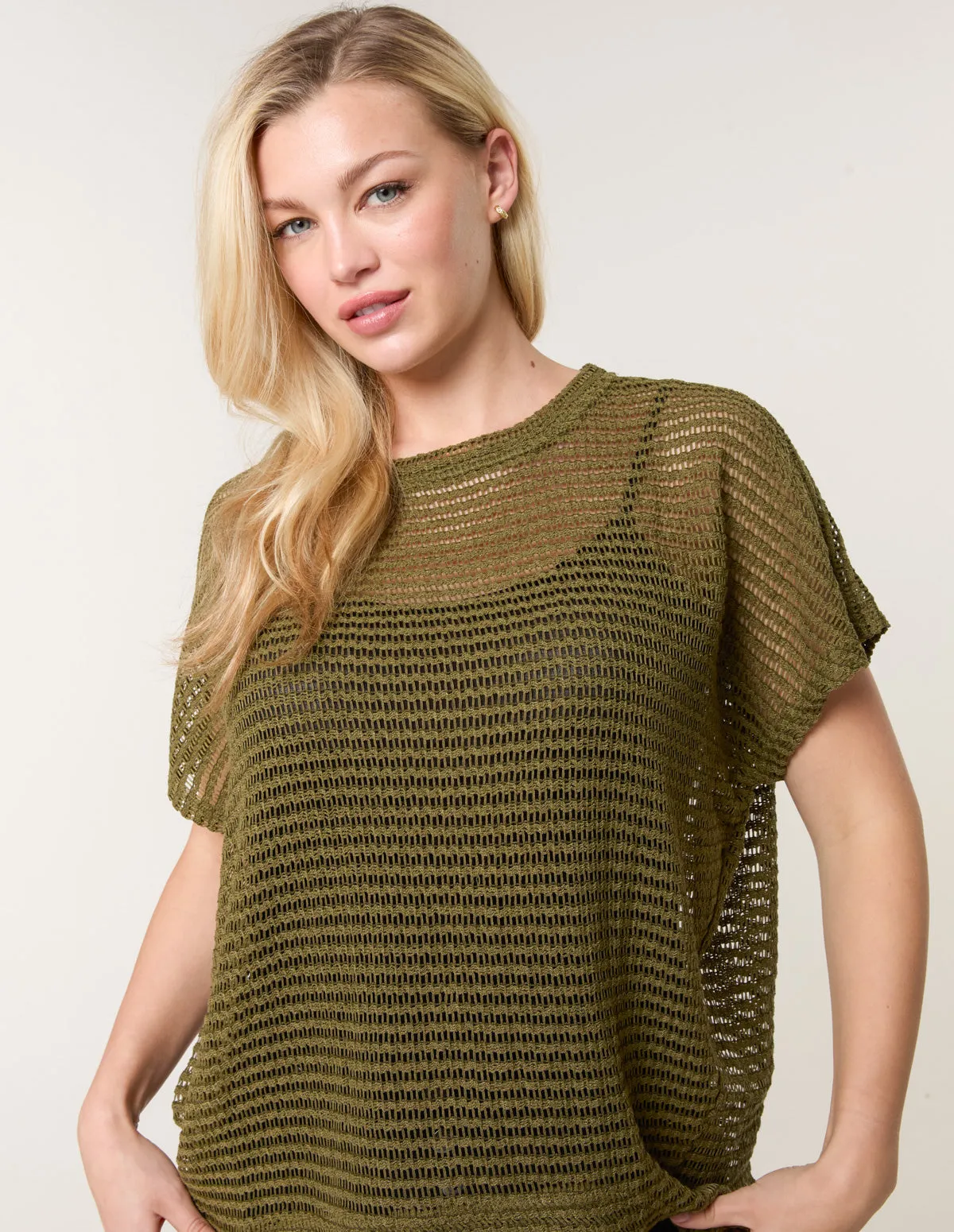 Crochet Batwing Oversized Top sold by Blue Vanilla