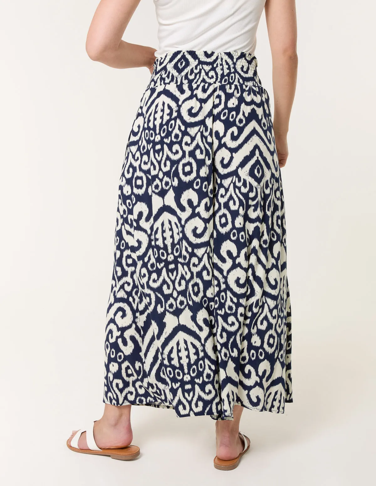 Shirred Waist Wide Leg Trouser sold by Blue Vanilla product image thumbnail 4
