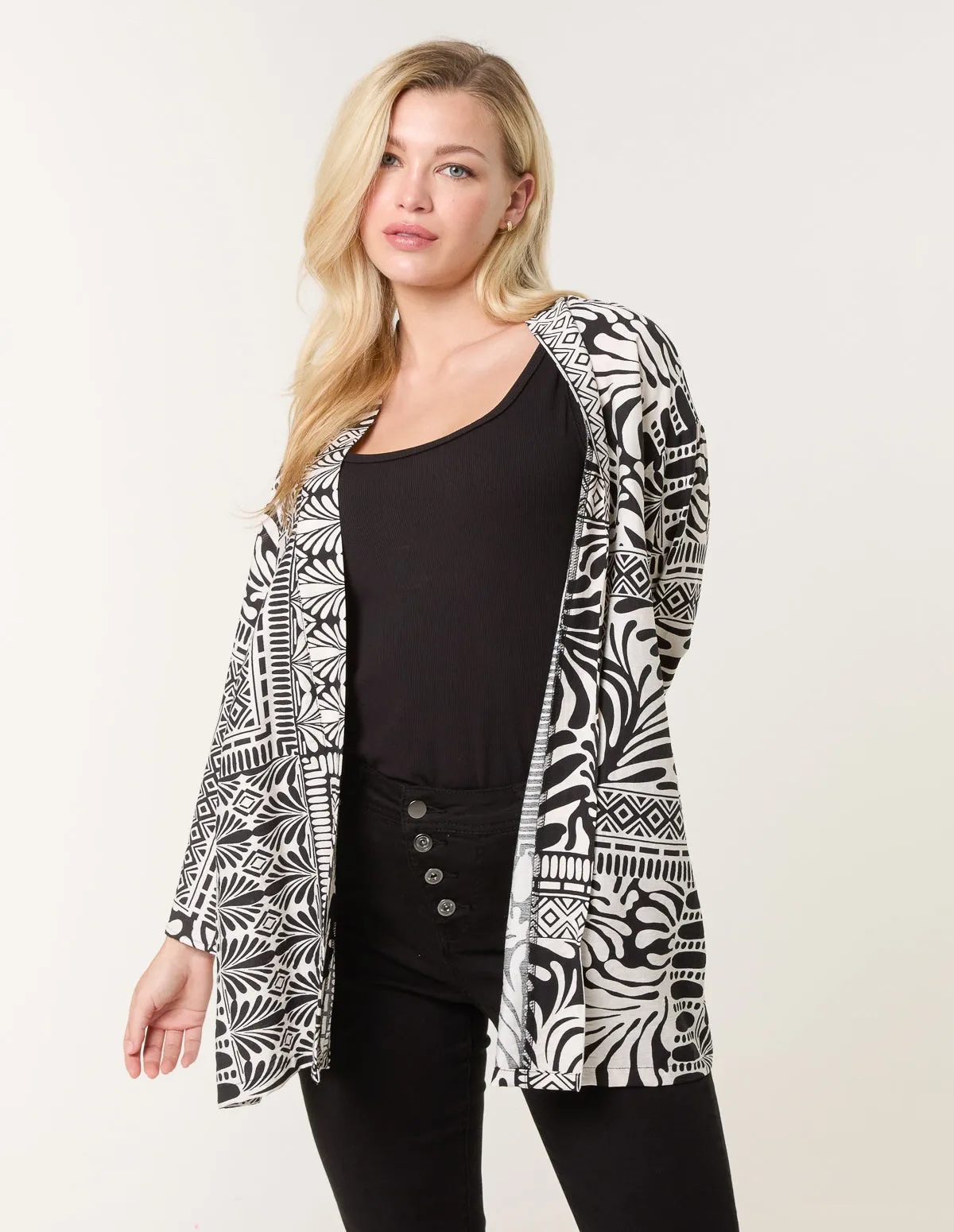 Kimono With Geometric Print sold by Blue Vanilla product image thumbnail 2