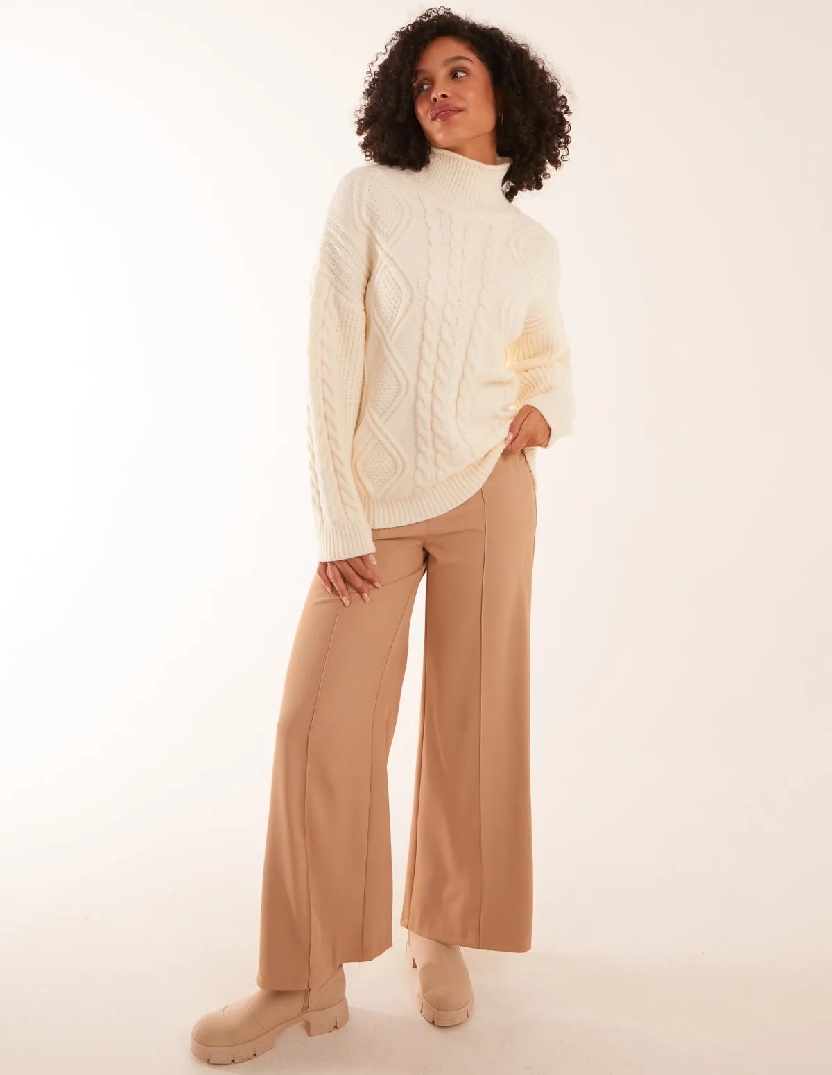 Cable Knit Roll Neck Jumper sold by Blue Vanilla product image thumbnail 3