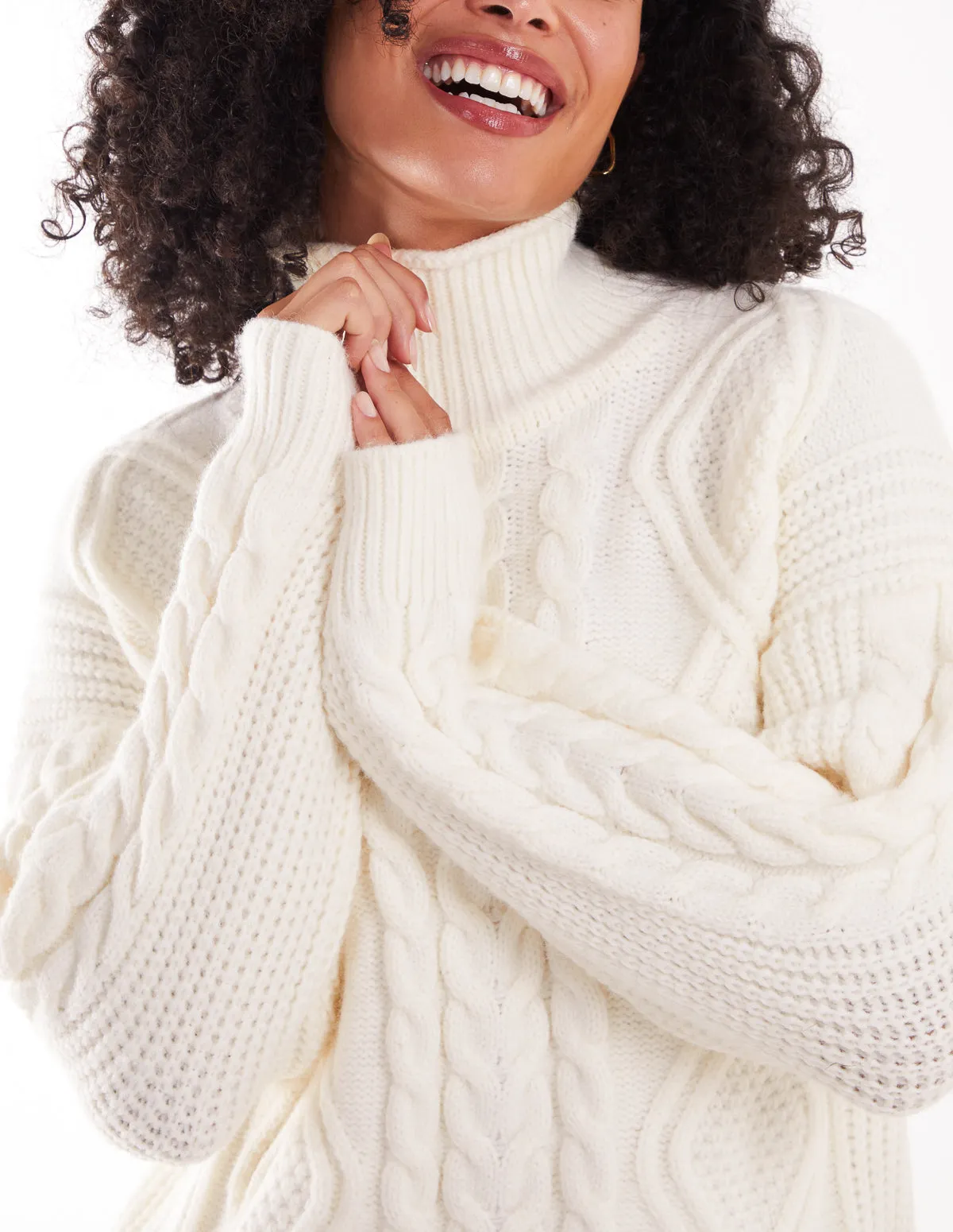 Cable Knit Roll Neck Jumper sold by Blue Vanilla product image thumbnail 4