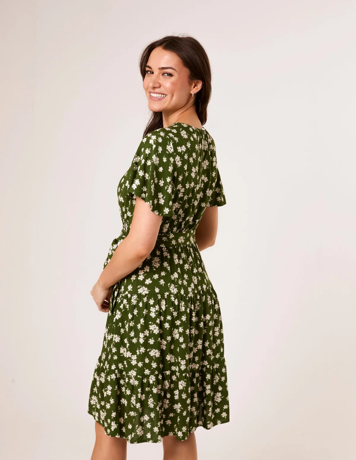 Crew Neck Tiered Mini Dress sold by Blue Vanilla product image thumbnail 4