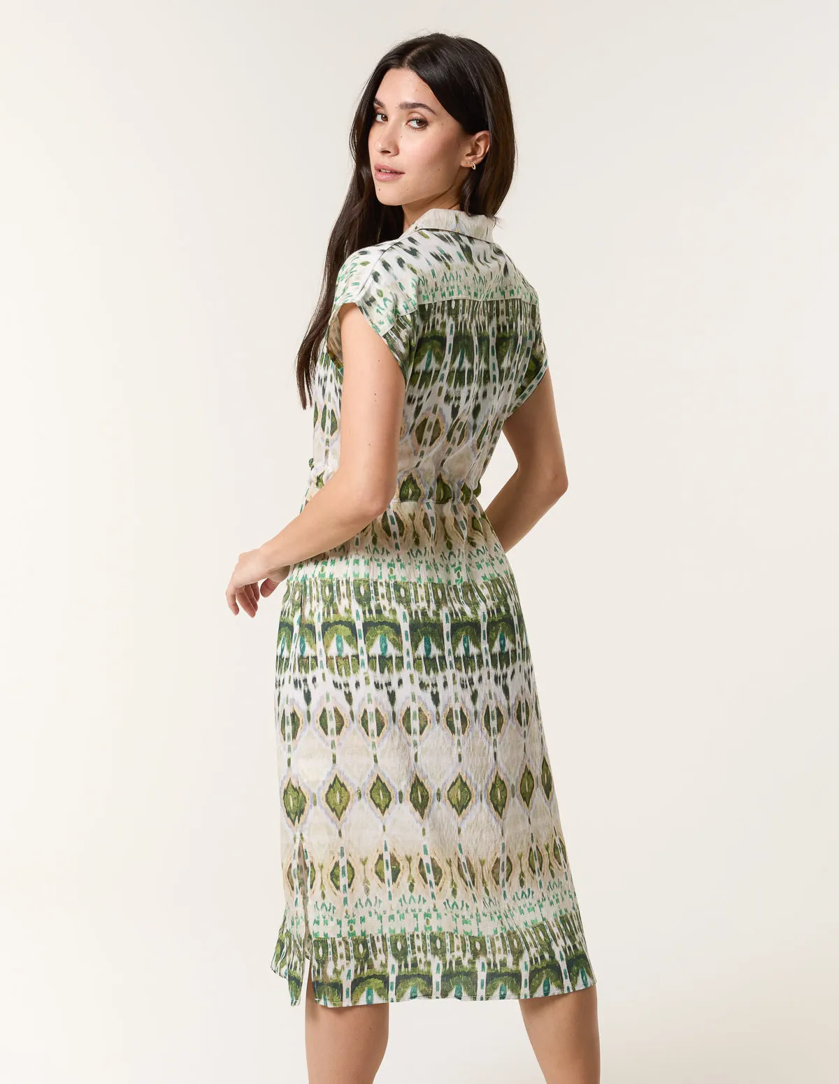 Printed Drawstring Shirt Dress sold by Blue Vanilla product image thumbnail 4