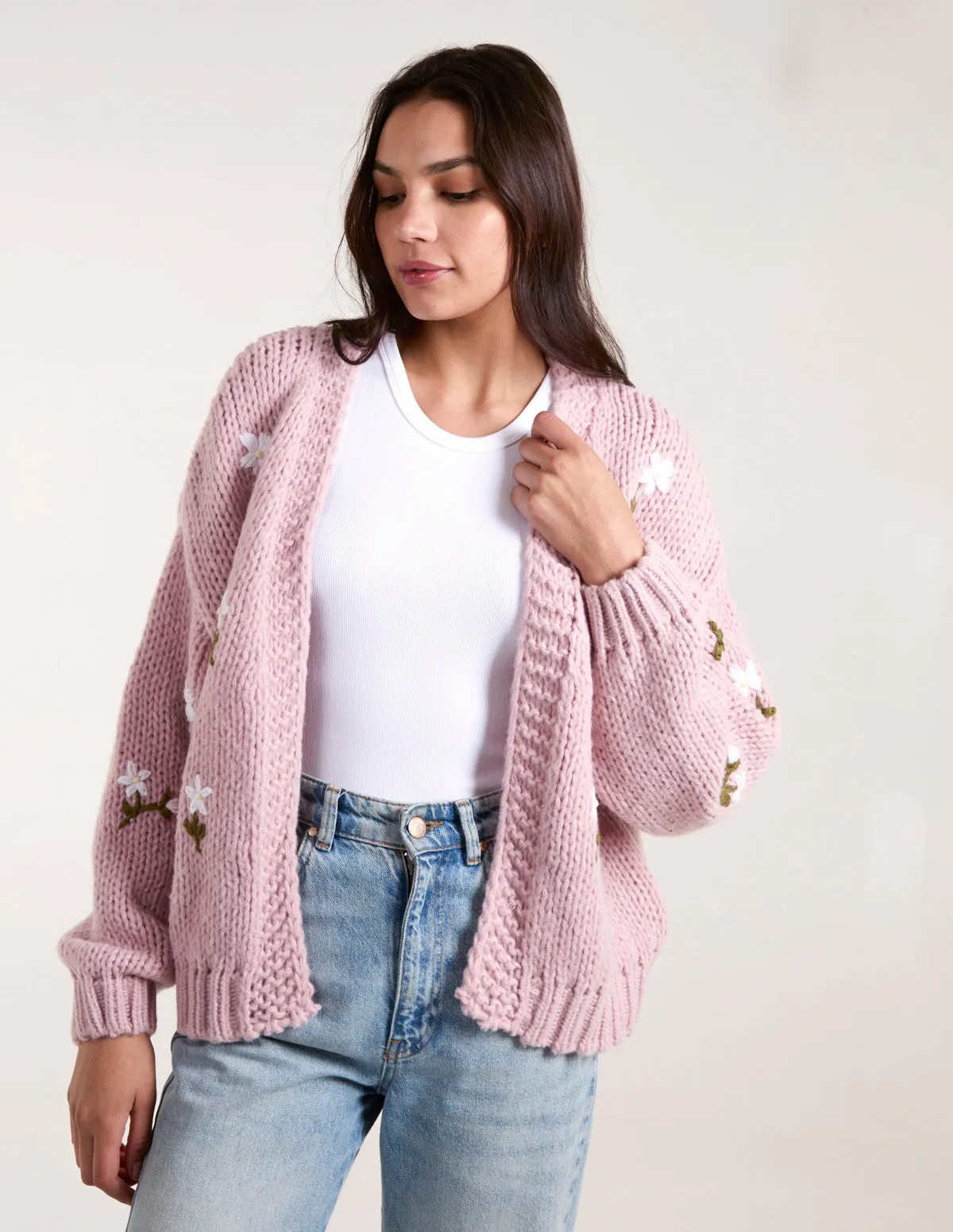 Flower Embroidery Detailed Cardigan sold by Blue Vanilla product image thumbnail 2