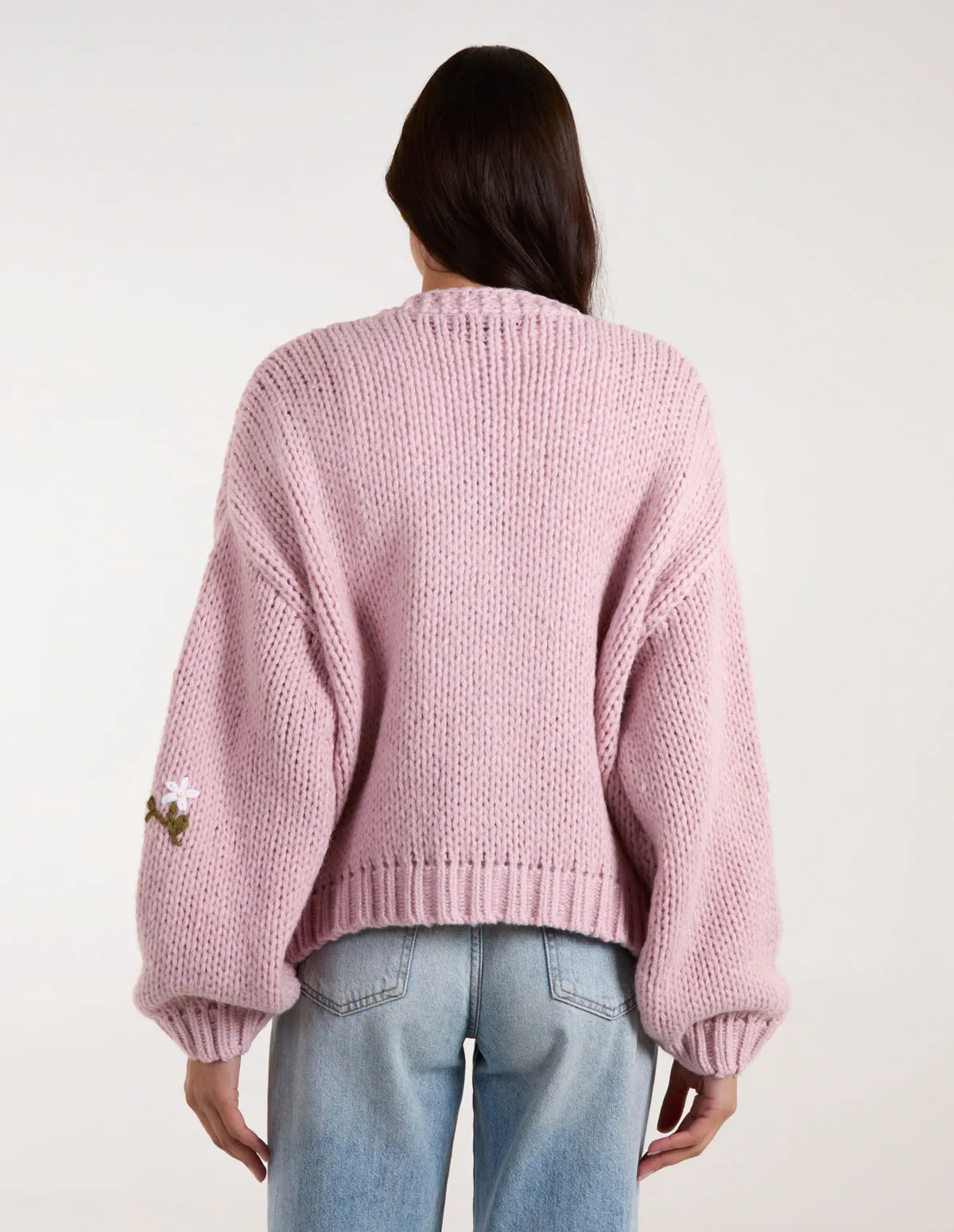 Flower Embroidery Detailed Cardigan sold by Blue Vanilla product image thumbnail 4