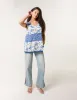 Crochet Mix Button Front Top sold by Blue Vanilla