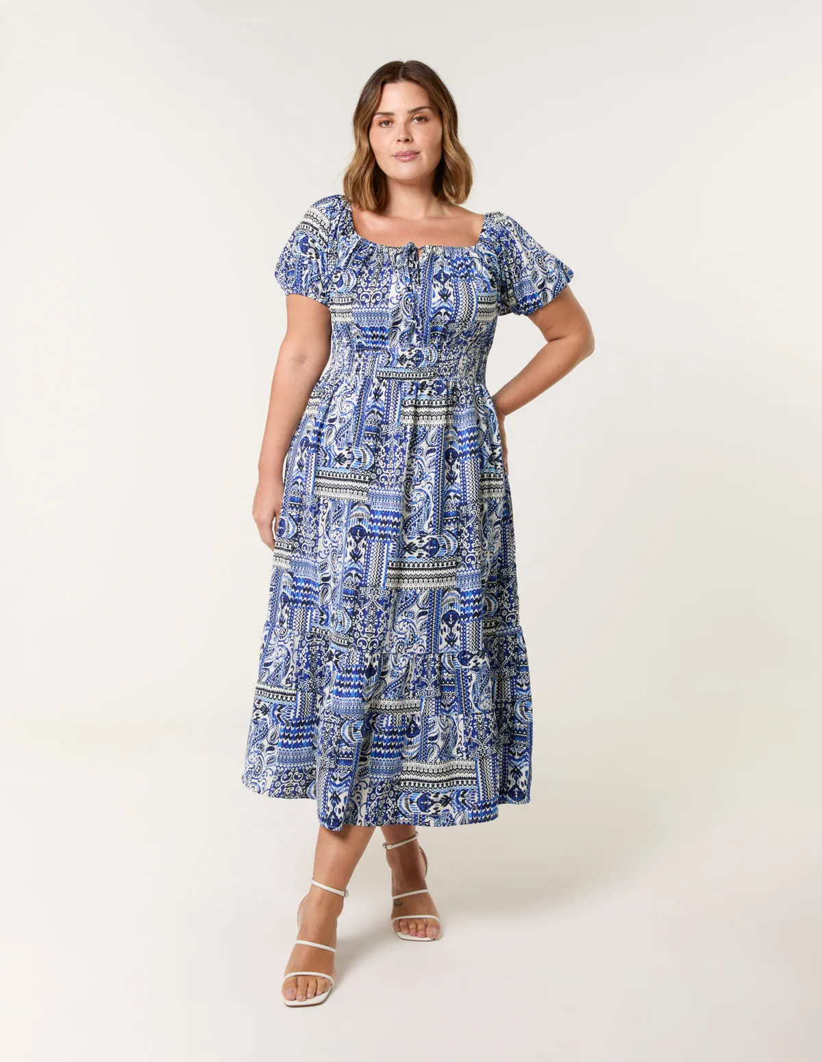 Curve Scoop Neck Midi Dress sold by Blue Vanilla product image thumbnail 3