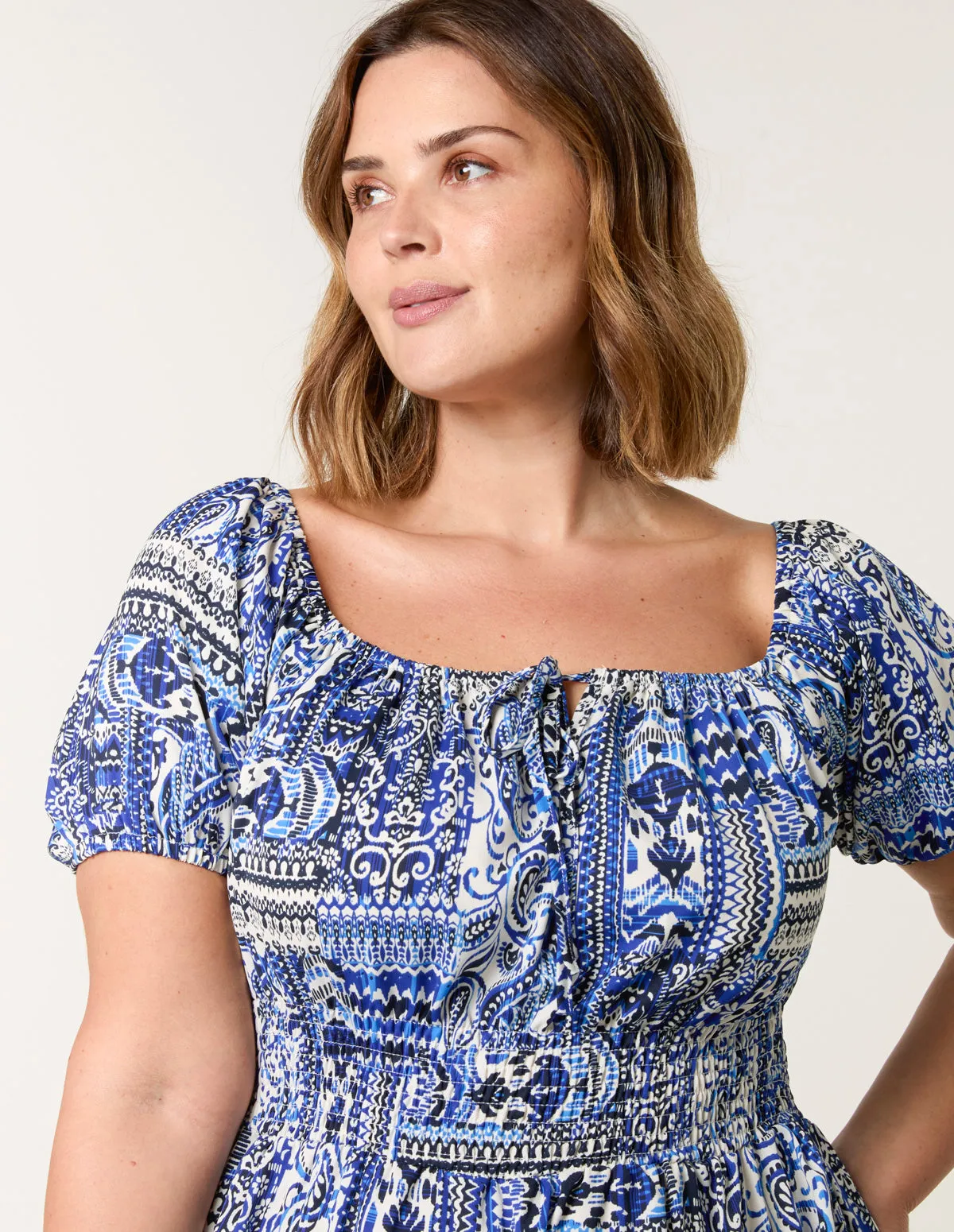 Curve Scoop Neck Midi Dress sold by Blue Vanilla product image thumbnail 2