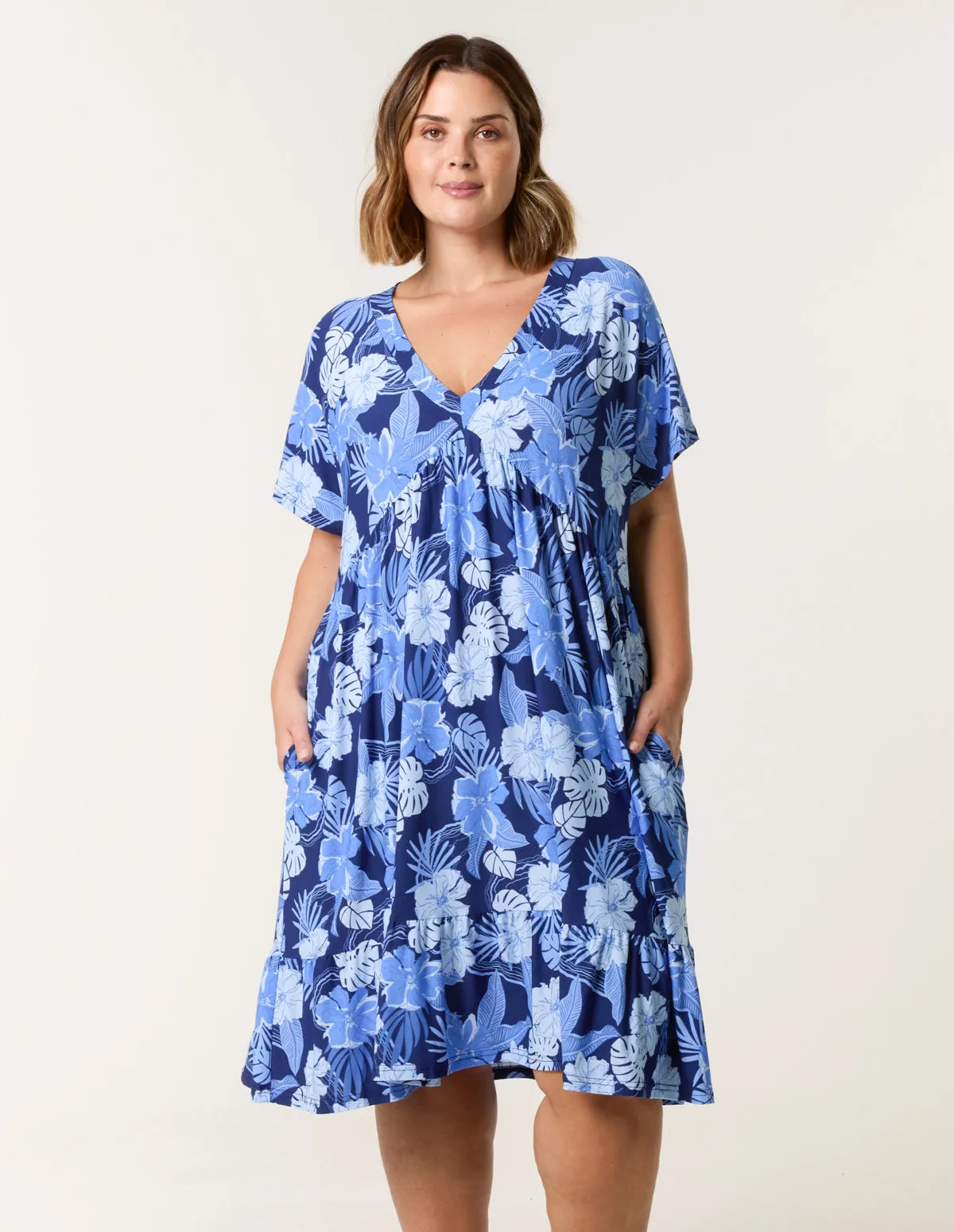 Curve V Neck Smock Style Tunic sold by Blue Vanilla product image thumbnail 2