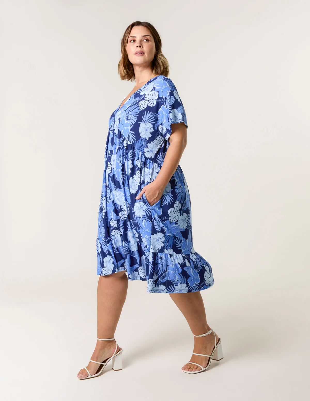 Curve V Neck Smock Style Tunic sold by Blue Vanilla