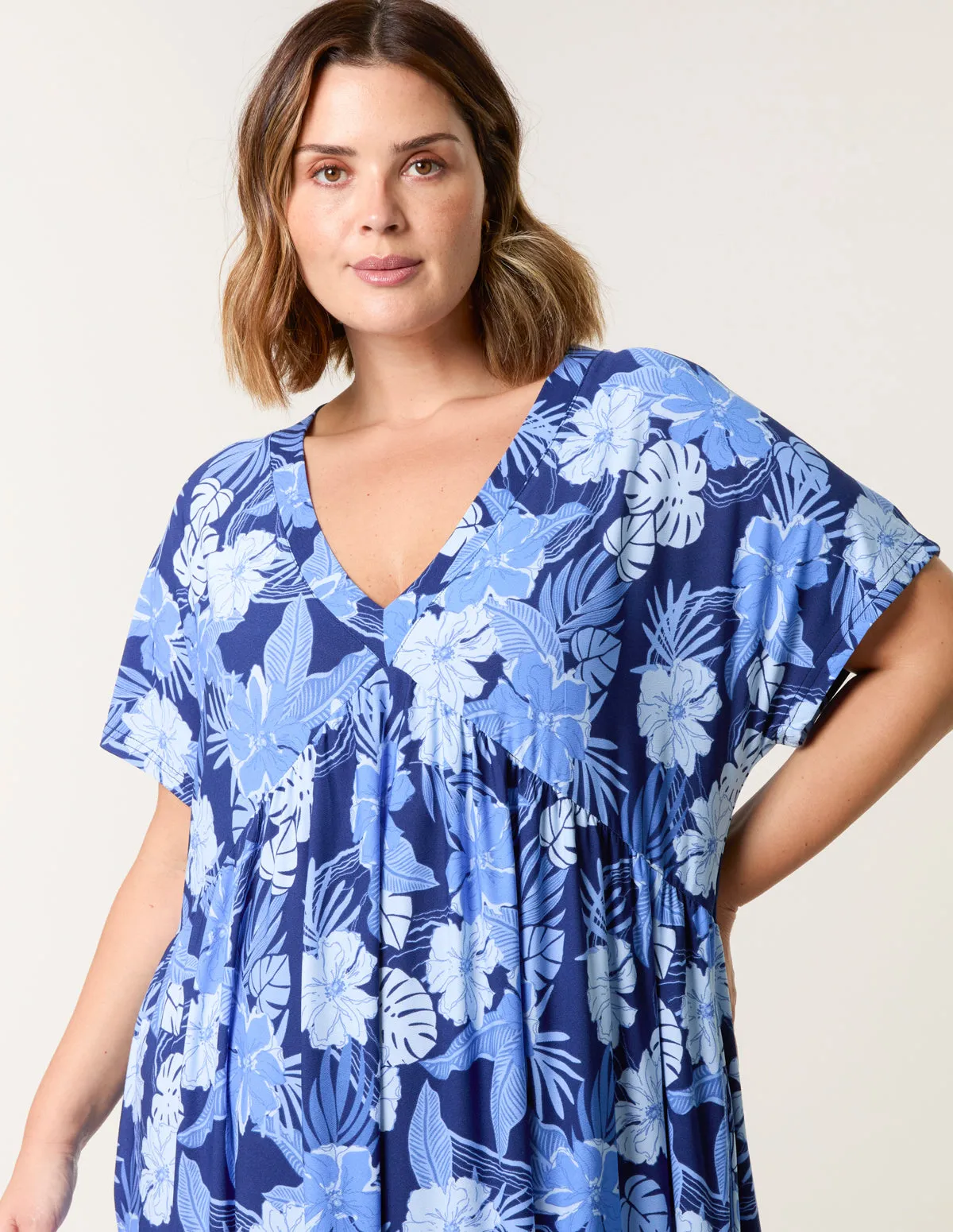 Curve V Neck Smock Style Tunic sold by Blue Vanilla product image thumbnail 3