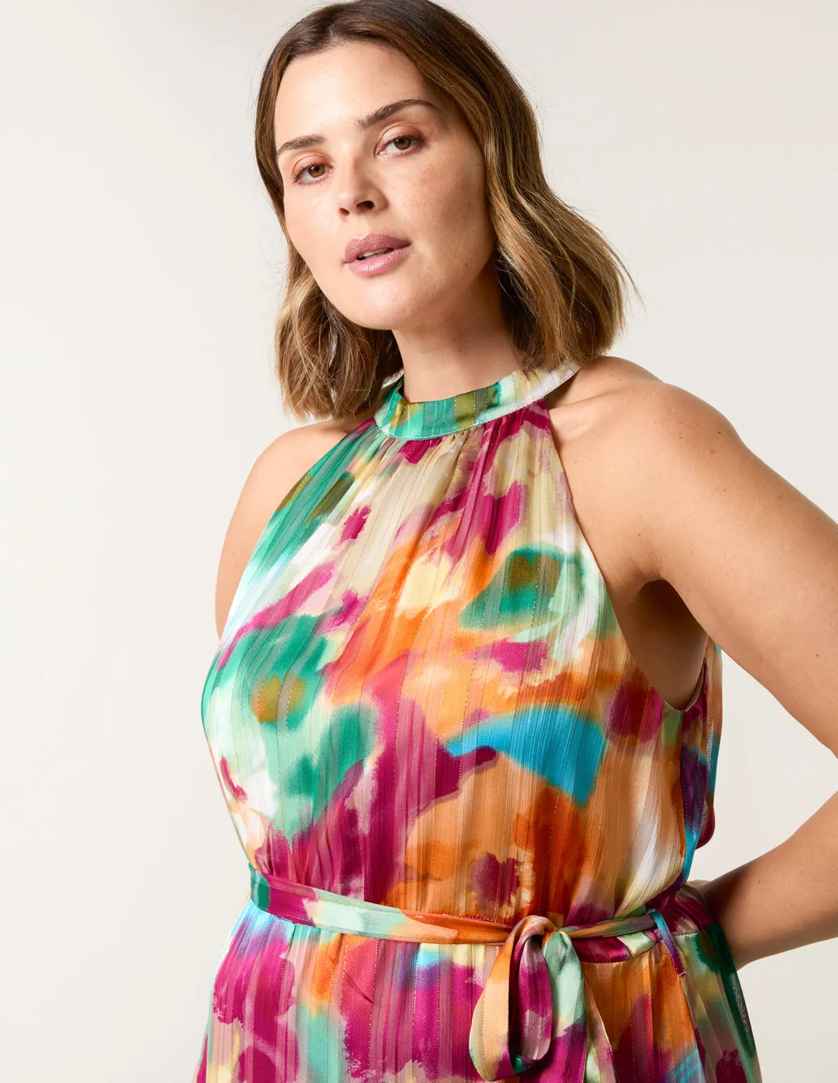 Curve Halterneck Midi Dress sold by Blue Vanilla product image thumbnail 4