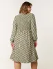 Curve Shirred Geometric Mini Shirt Dress sold by Blue Vanilla