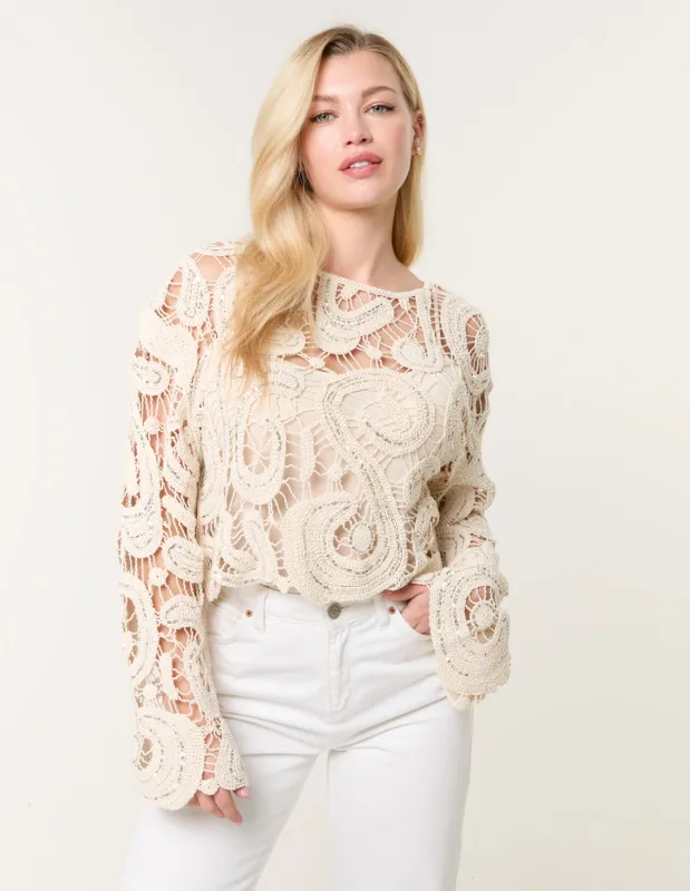 Sequins Crochet Top sold by Blue Vanilla