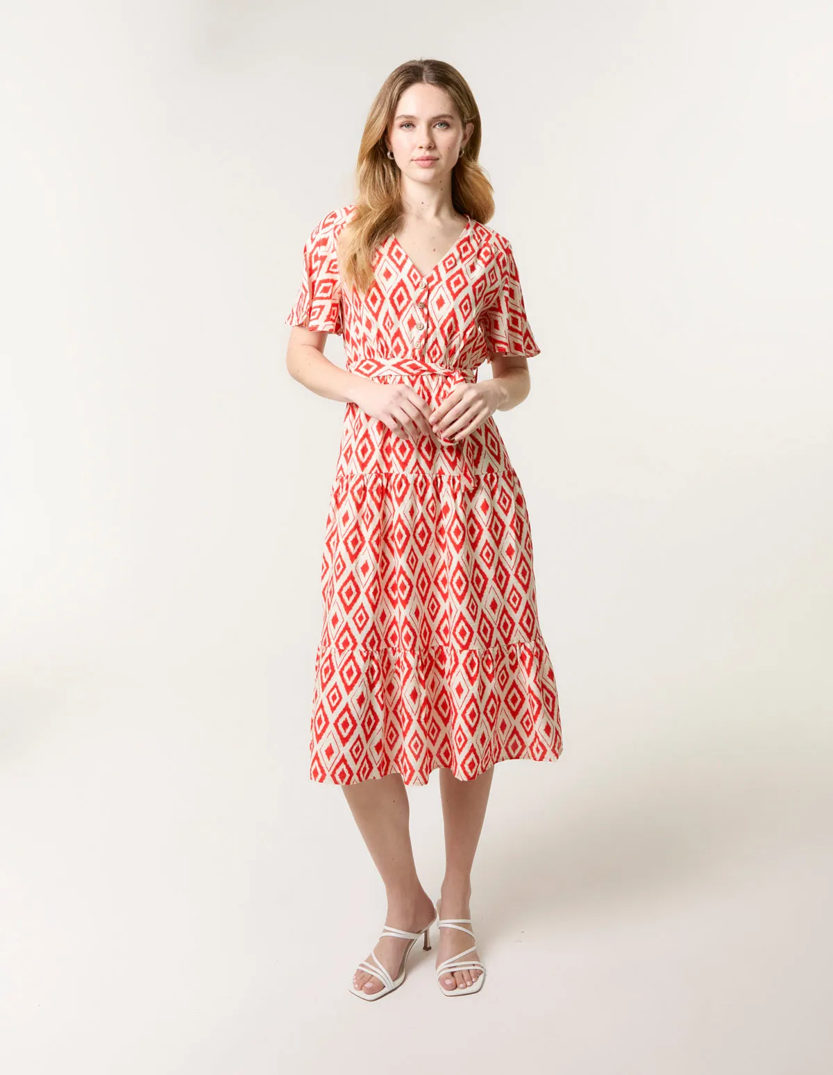 Diamond Print Button Front Midi sold by Blue Vanilla product image thumbnail 3