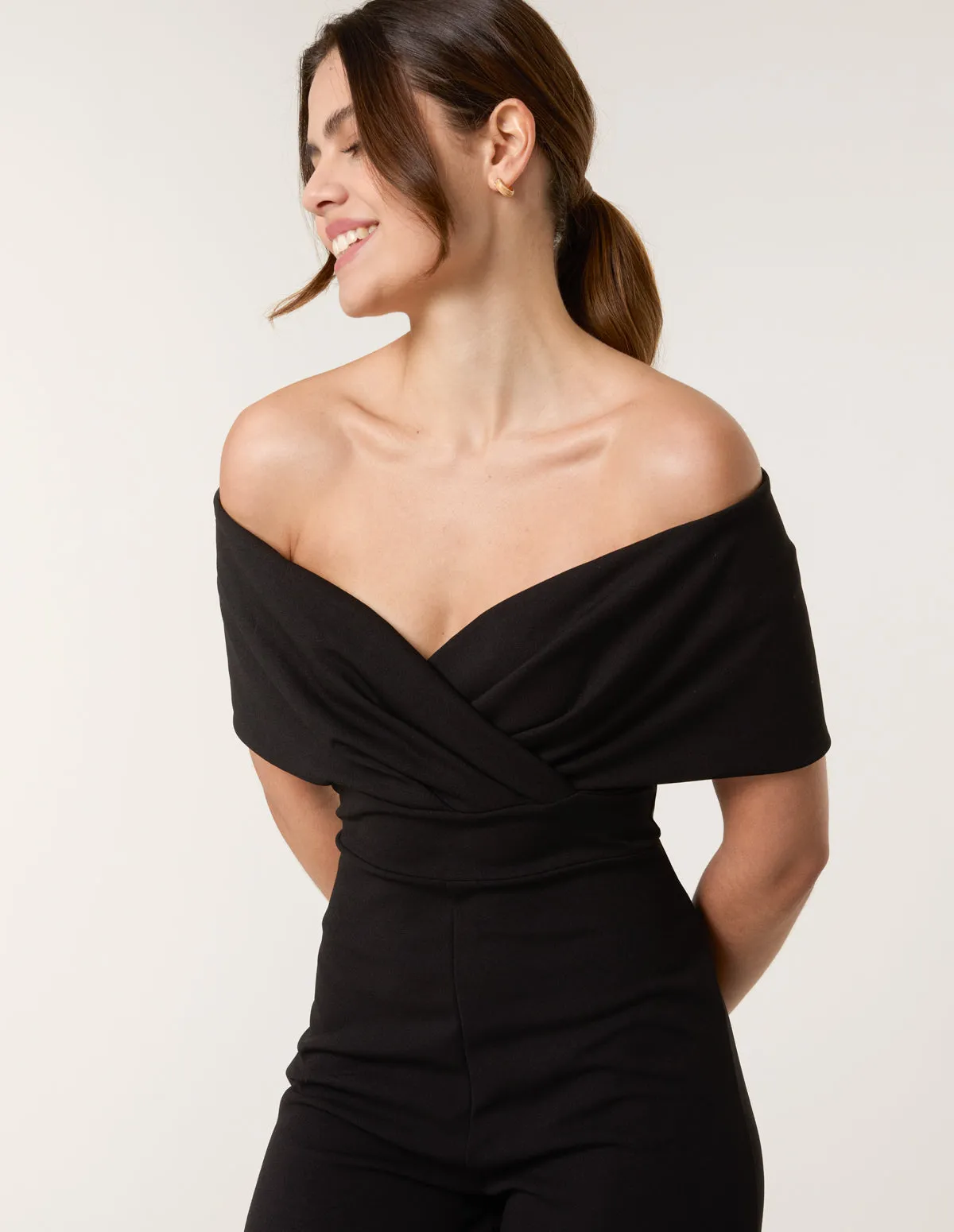 Bardot Wrap Jumpsuit sold by Blue Vanilla product image thumbnail 2