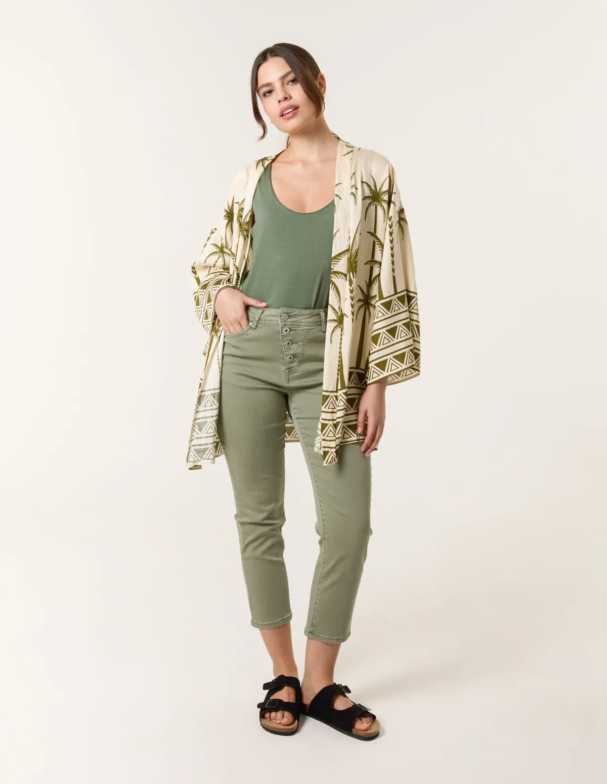 Palm Print Kimono sold by Blue Vanilla product image thumbnail 3