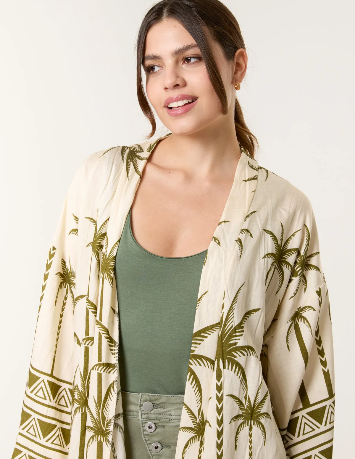 Palm Print Kimono sold by Blue Vanilla product image thumbnail 2