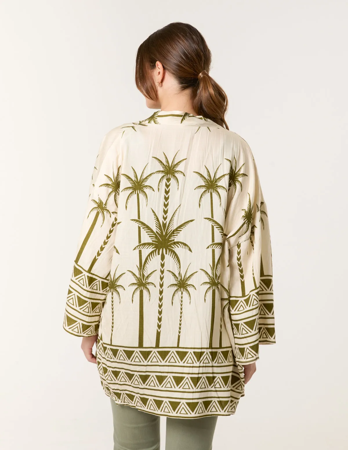 Palm Print Kimono sold by Blue Vanilla product image thumbnail 4